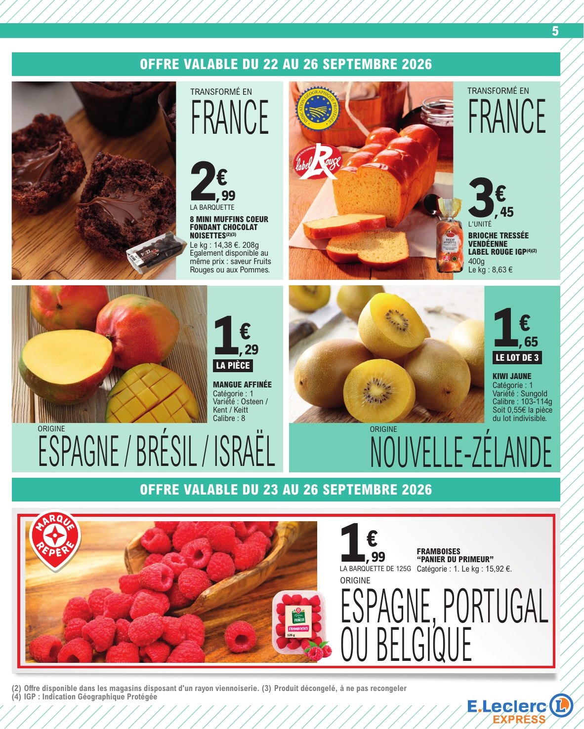 e-leclerc - Current E.Leclerc - Express leaflet valid from du mardi 22/09/2026 to du samedi 03/10/2026 - page: 5