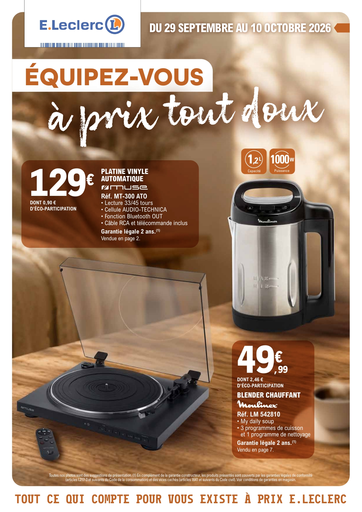 e-leclerc - Current E.Leclerc - Les prix qui réchauffent leaflet valid from du mardi 29/09/2026 to du samedi 10/10/2026