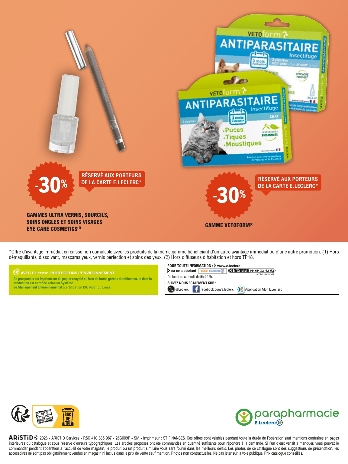 e-leclerc - Flyer E.Leclerc - Parapharmacie pour la semaine prochaine du du mardi 06/10/2026 au du samedi 31/10/2026 - page: 20
