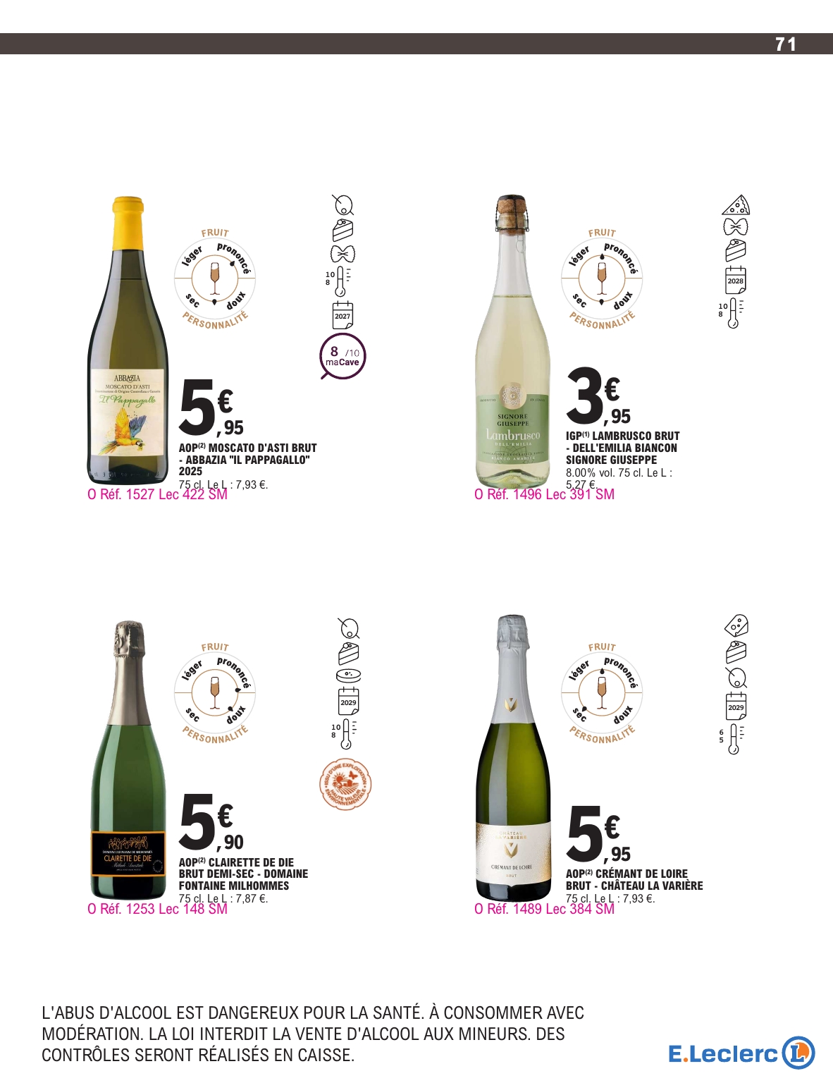 e-leclerc - Current E.Leclerc - Foire aux vins d'automne leaflet valid from du mardi 29/09/2026 to du samedi 10/10/2026 - page: 71