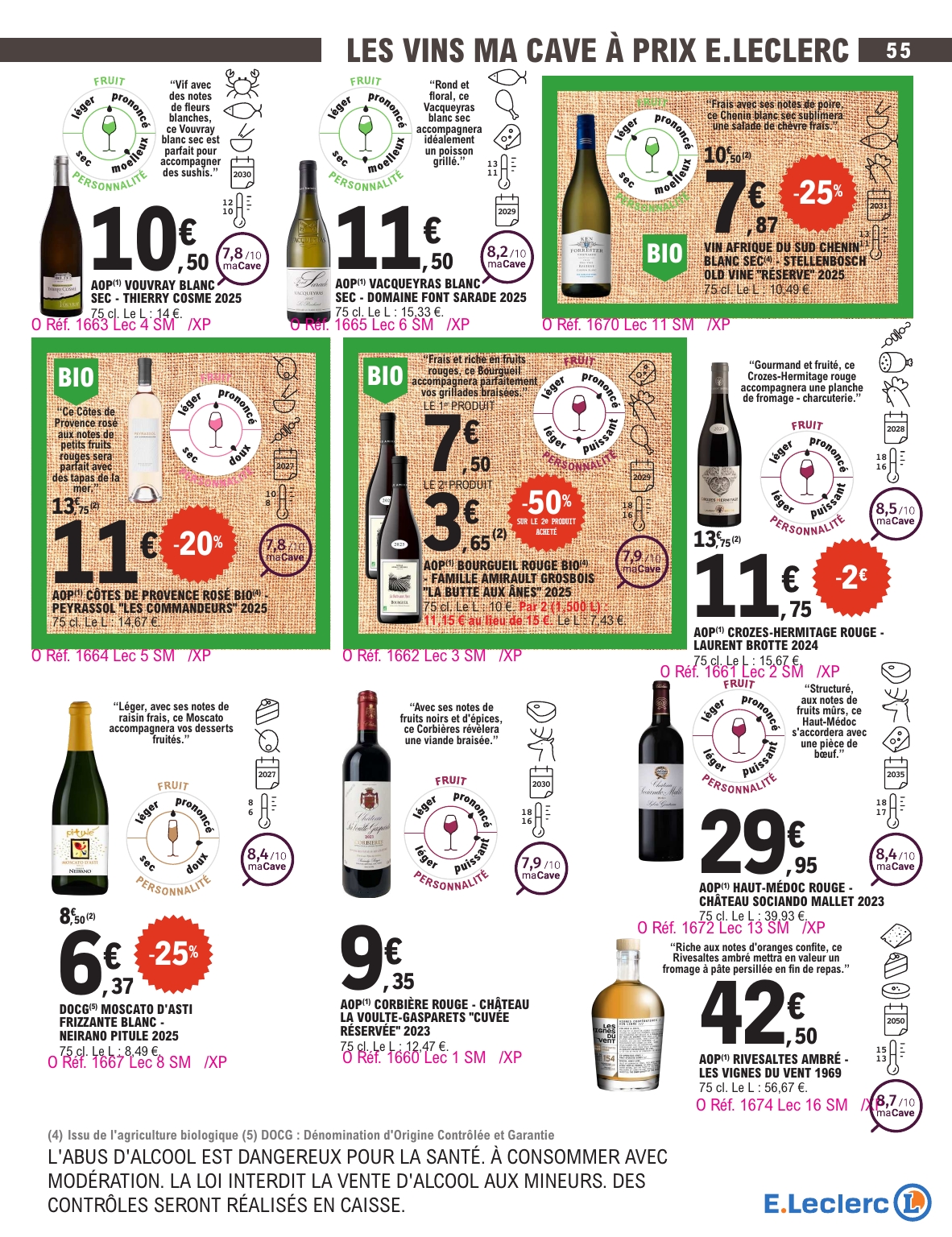 e-leclerc - Current E.Leclerc - Foire aux vins d'automne leaflet valid from du mardi 29/09/2026 to du samedi 10/10/2026 - page: 55