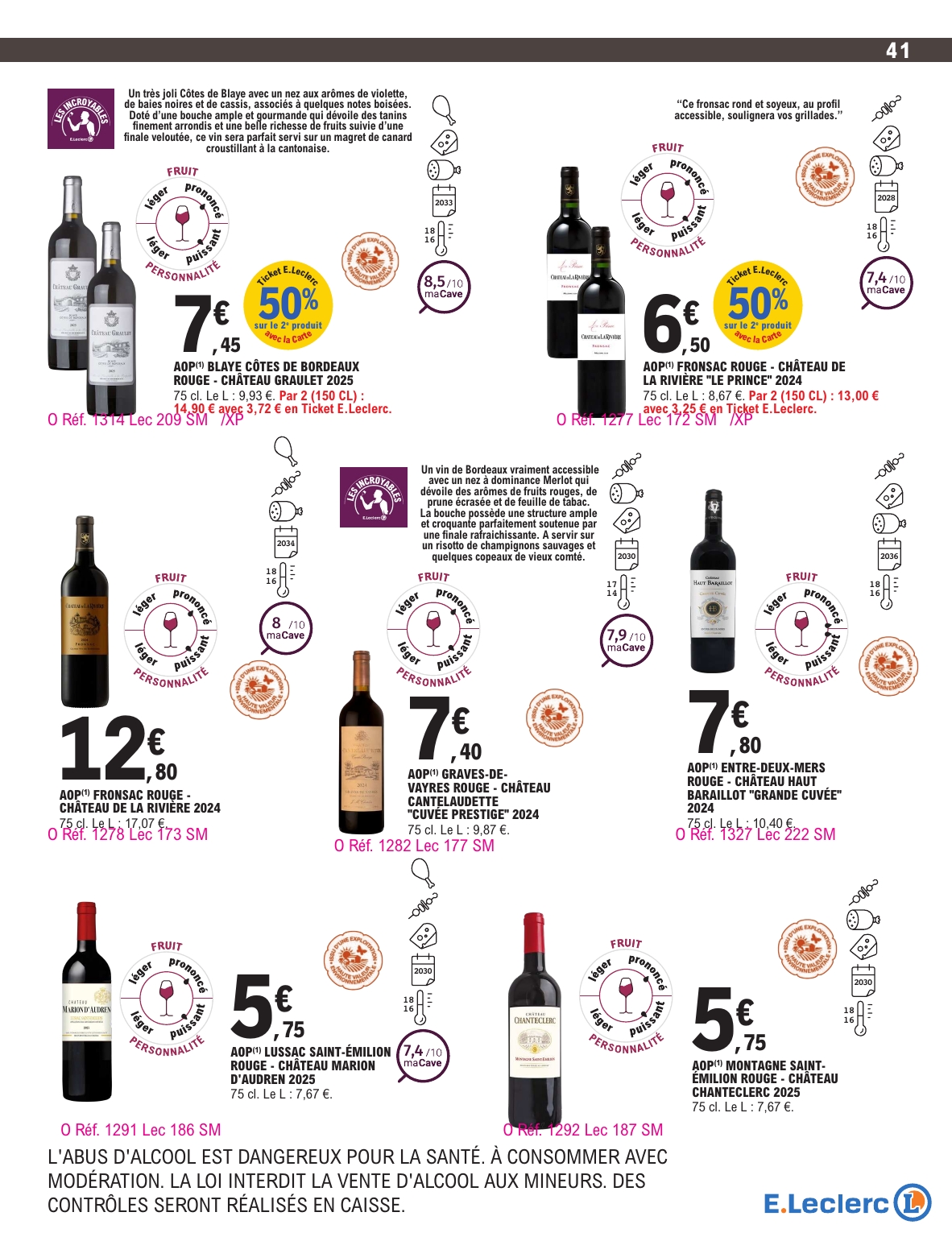 e-leclerc - Current E.Leclerc - Foire aux vins d'automne leaflet valid from du mardi 29/09/2026 to du samedi 10/10/2026 - page: 41