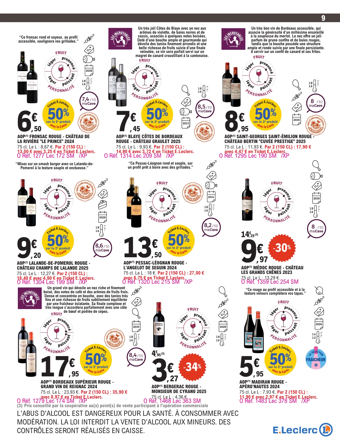 e-leclerc - Current E.Leclerc - Foire aux vins d'automne leaflet valid from du mardi 29/09/2026 to du samedi 10/10/2026 - page: 9