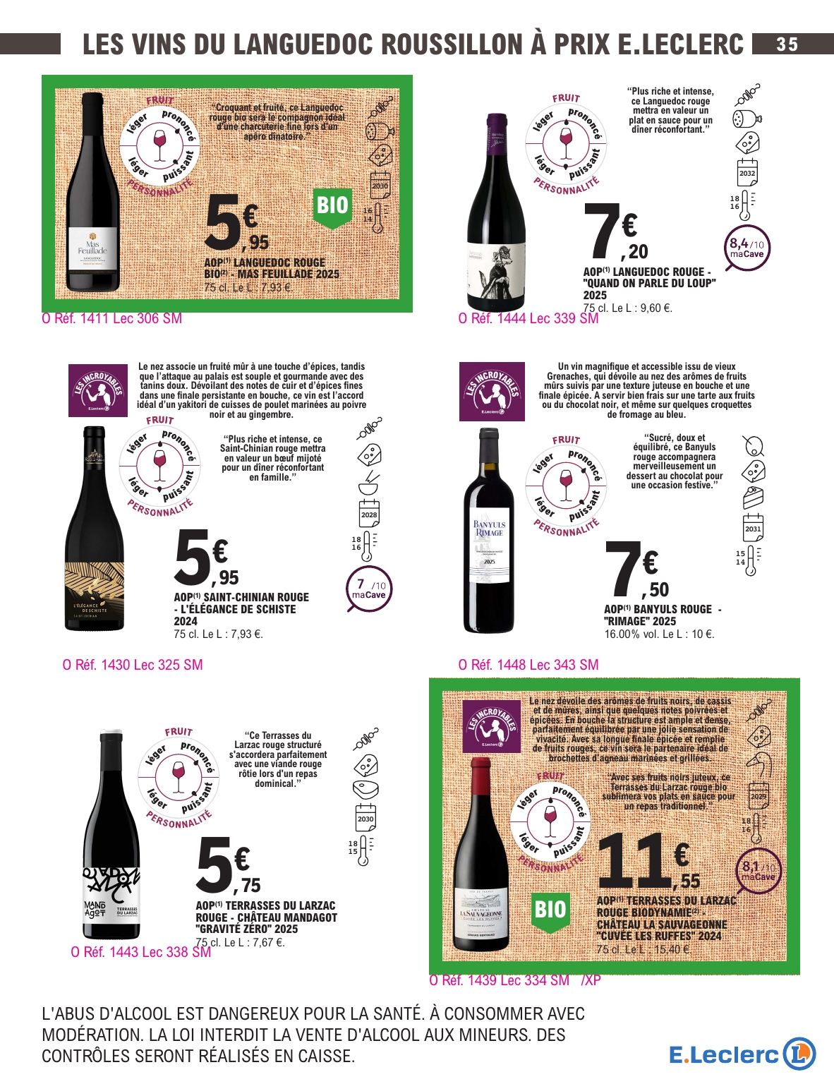 e-leclerc - Current E.Leclerc - Foire aux vins d'automne leaflet valid from du mardi 29/09/2026 to du samedi 10/10/2026 - page: 35