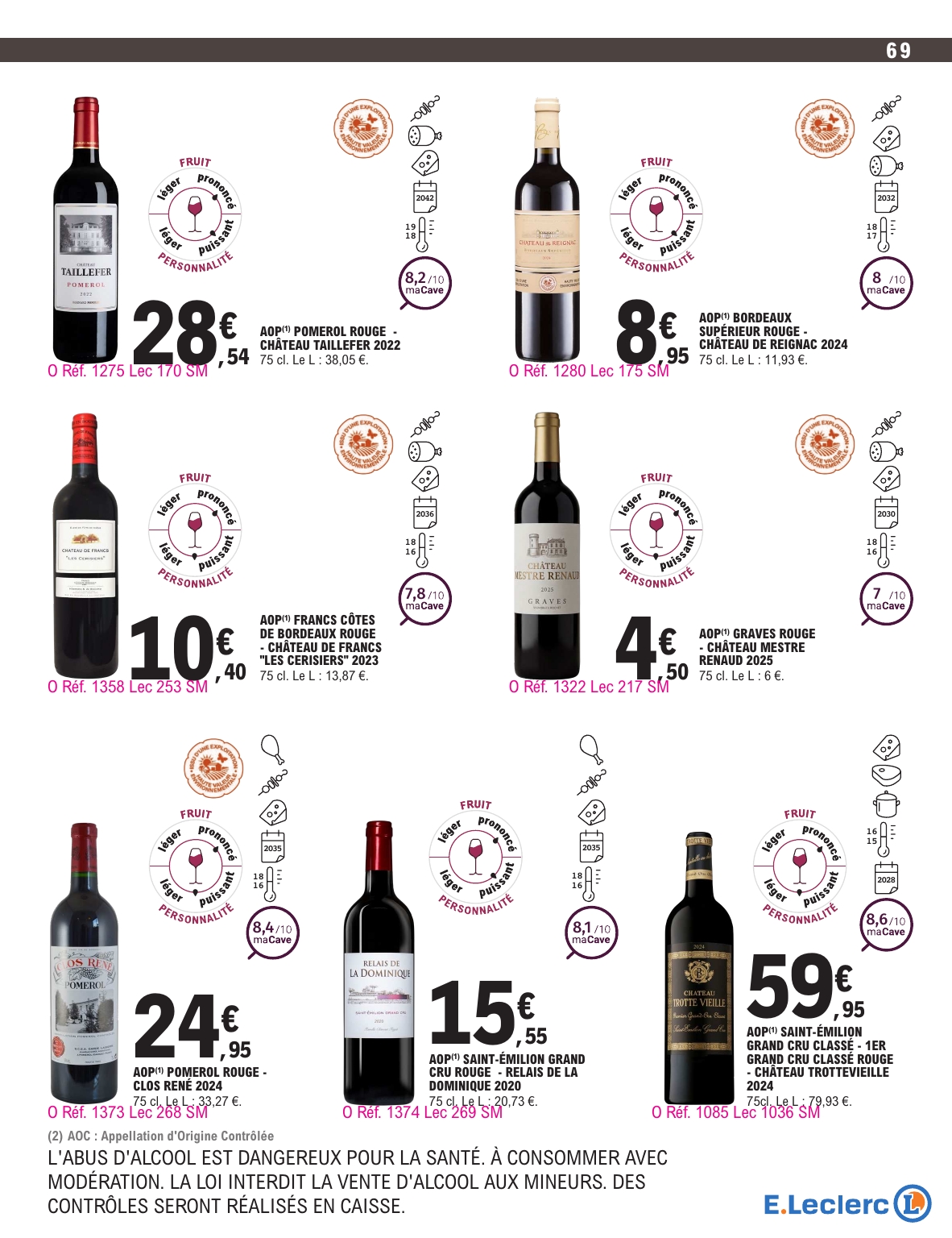 e-leclerc - Current E.Leclerc - Foire aux vins d'automne leaflet valid from du mardi 29/09/2026 to du samedi 10/10/2026 - page: 69