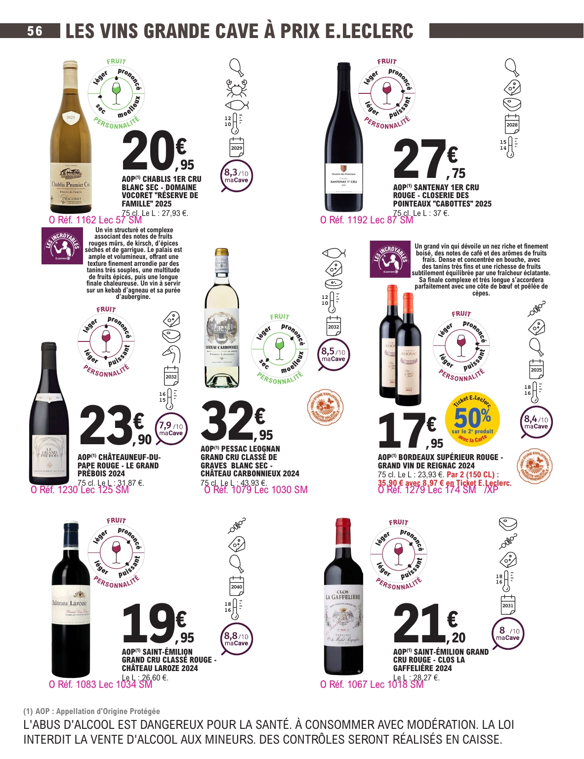 e-leclerc - Current E.Leclerc - Foire aux vins d'automne leaflet valid from du mardi 29/09/2026 to du samedi 10/10/2026 - page: 56