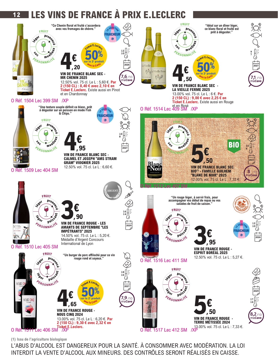 e-leclerc - Current E.Leclerc - Foire aux vins d'automne leaflet valid from du mardi 29/09/2026 to du samedi 10/10/2026 - page: 12
