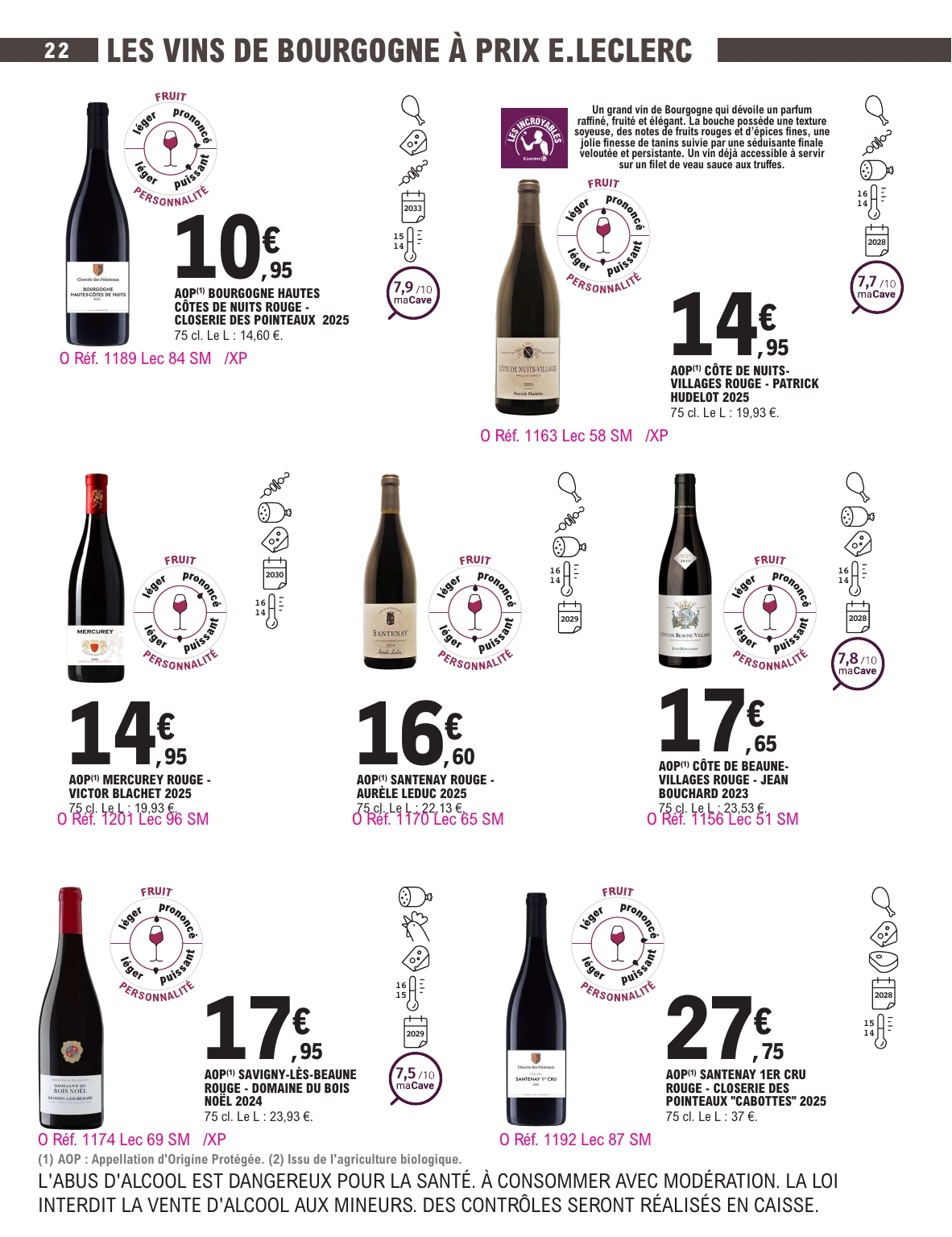 e-leclerc - Current E.Leclerc - Foire aux vins d'automne leaflet valid from du mardi 29/09/2026 to du samedi 10/10/2026 - page: 22