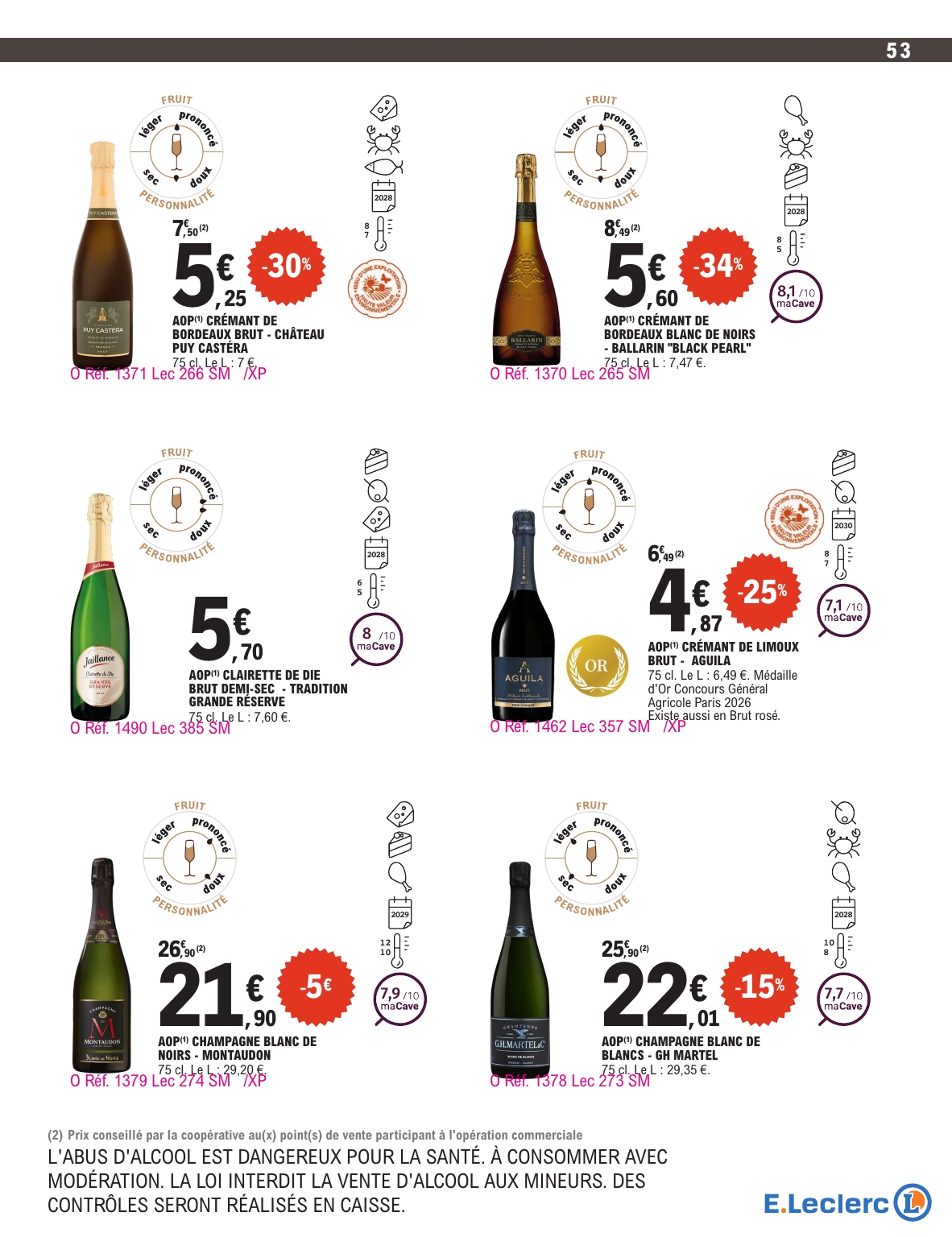 e-leclerc - Current E.Leclerc - Foire aux vins d'automne leaflet valid from du mardi 29/09/2026 to du samedi 10/10/2026 - page: 53