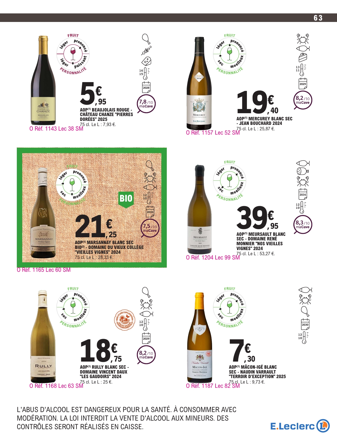 e-leclerc - Current E.Leclerc - Foire aux vins d'automne leaflet valid from du mardi 29/09/2026 to du samedi 10/10/2026 - page: 63
