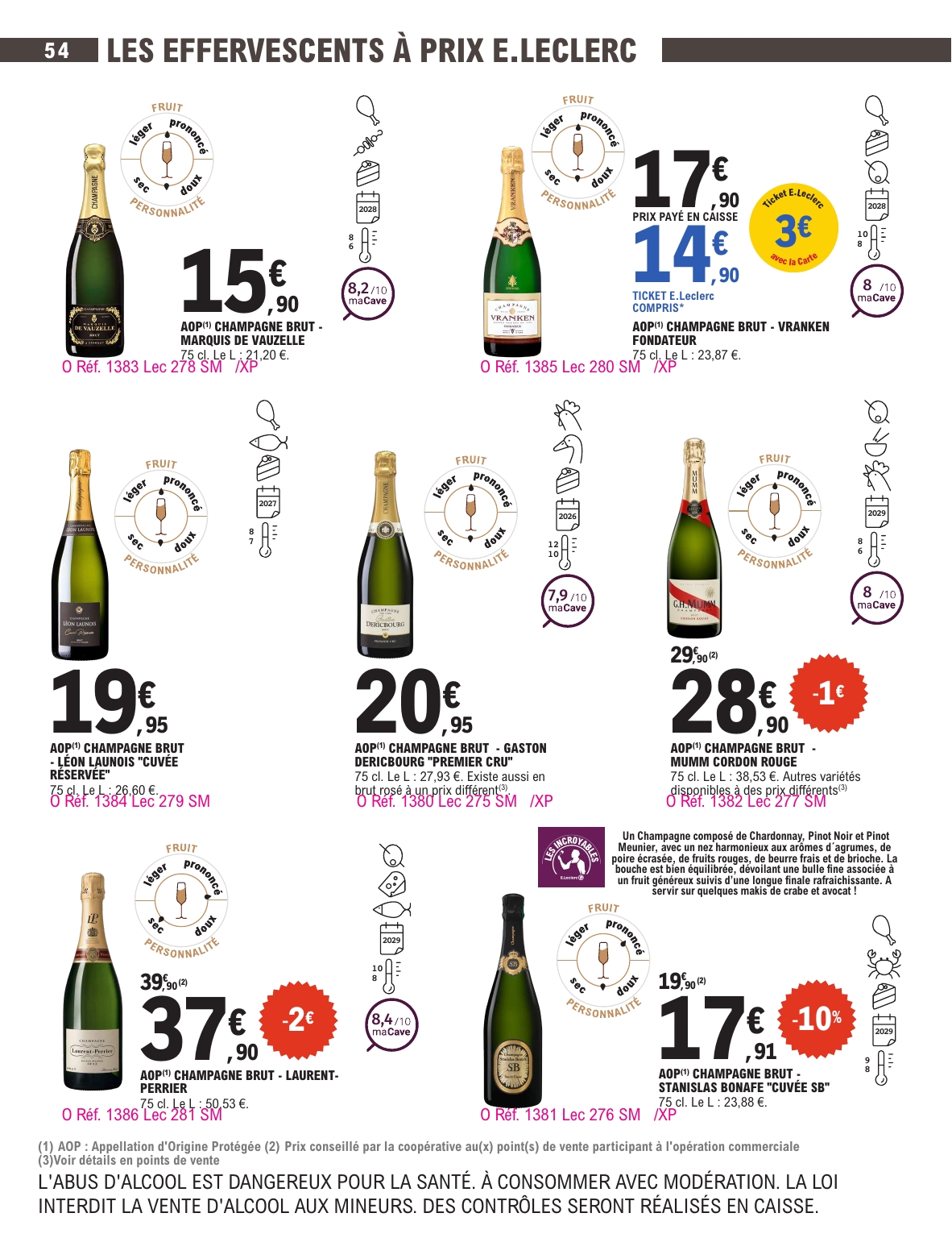 e-leclerc - Current E.Leclerc - Foire aux vins d'automne leaflet valid from du mardi 29/09/2026 to du samedi 10/10/2026 - page: 54