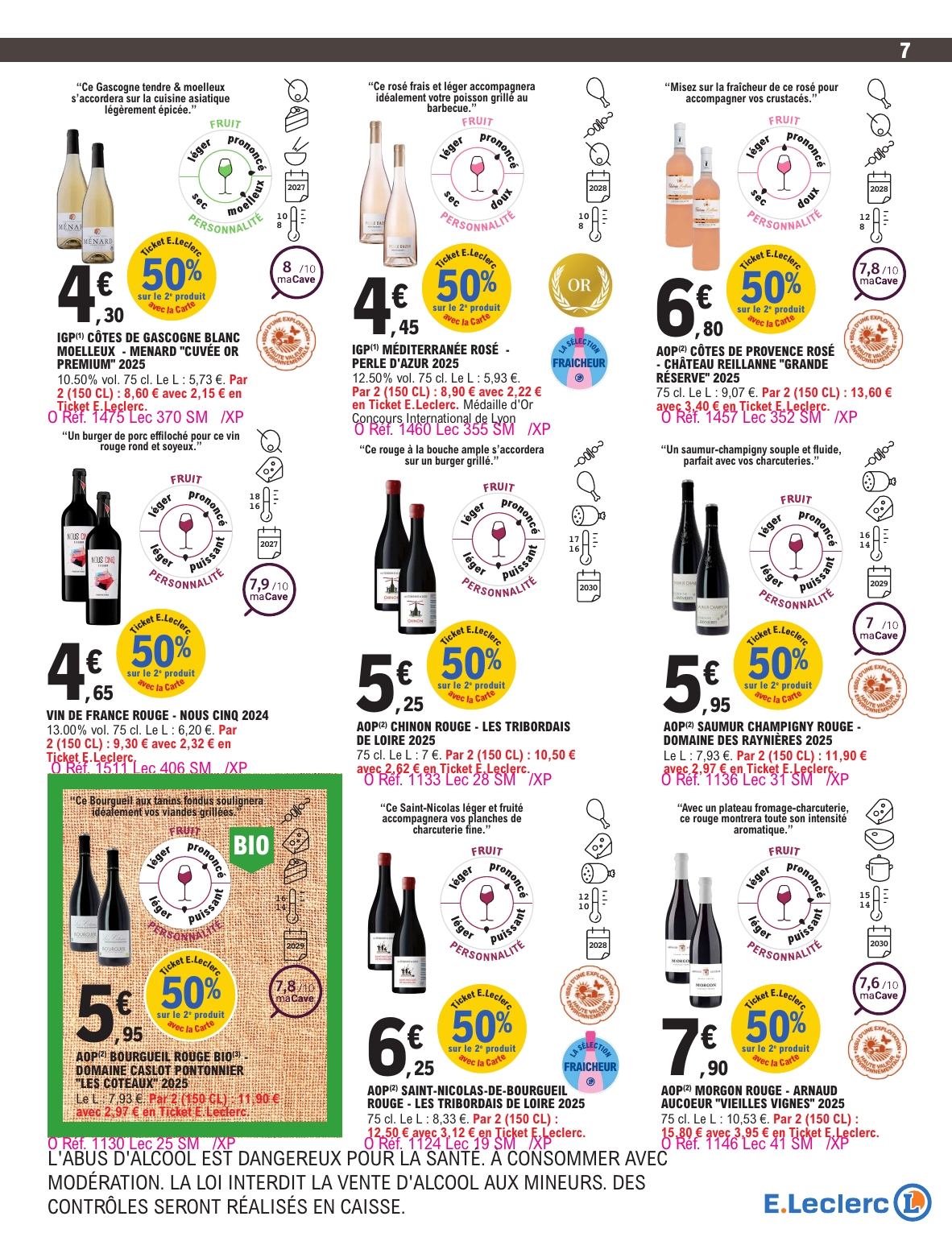 e-leclerc - Current E.Leclerc - Foire aux vins d'automne leaflet valid from du mardi 29/09/2026 to du samedi 10/10/2026 - page: 7