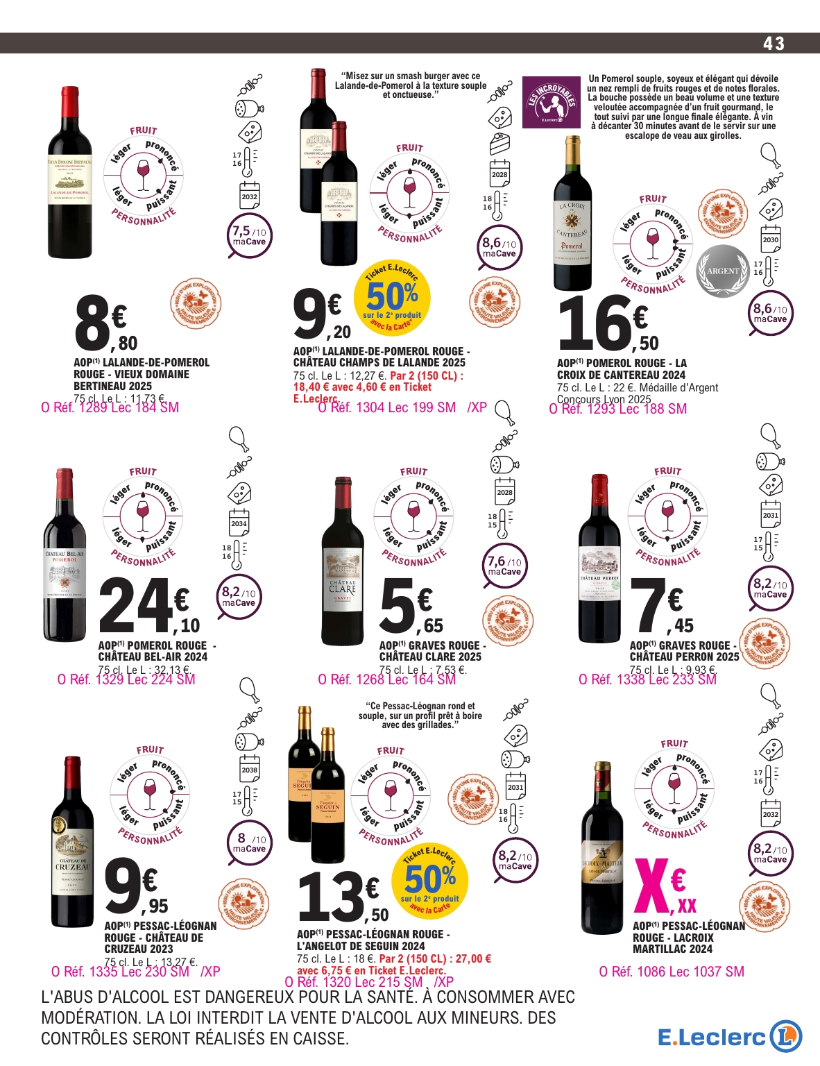 e-leclerc - Current E.Leclerc - Foire aux vins d'automne leaflet valid from du mardi 29/09/2026 to du samedi 10/10/2026 - page: 43