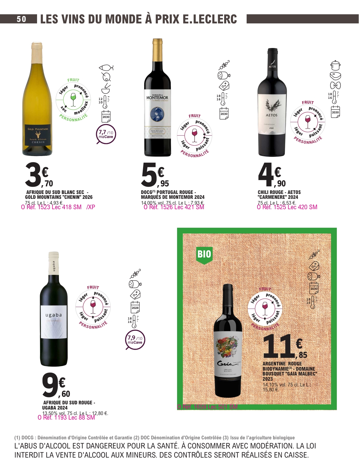 e-leclerc - Current E.Leclerc - Foire aux vins d'automne leaflet valid from du mardi 29/09/2026 to du samedi 10/10/2026 - page: 50