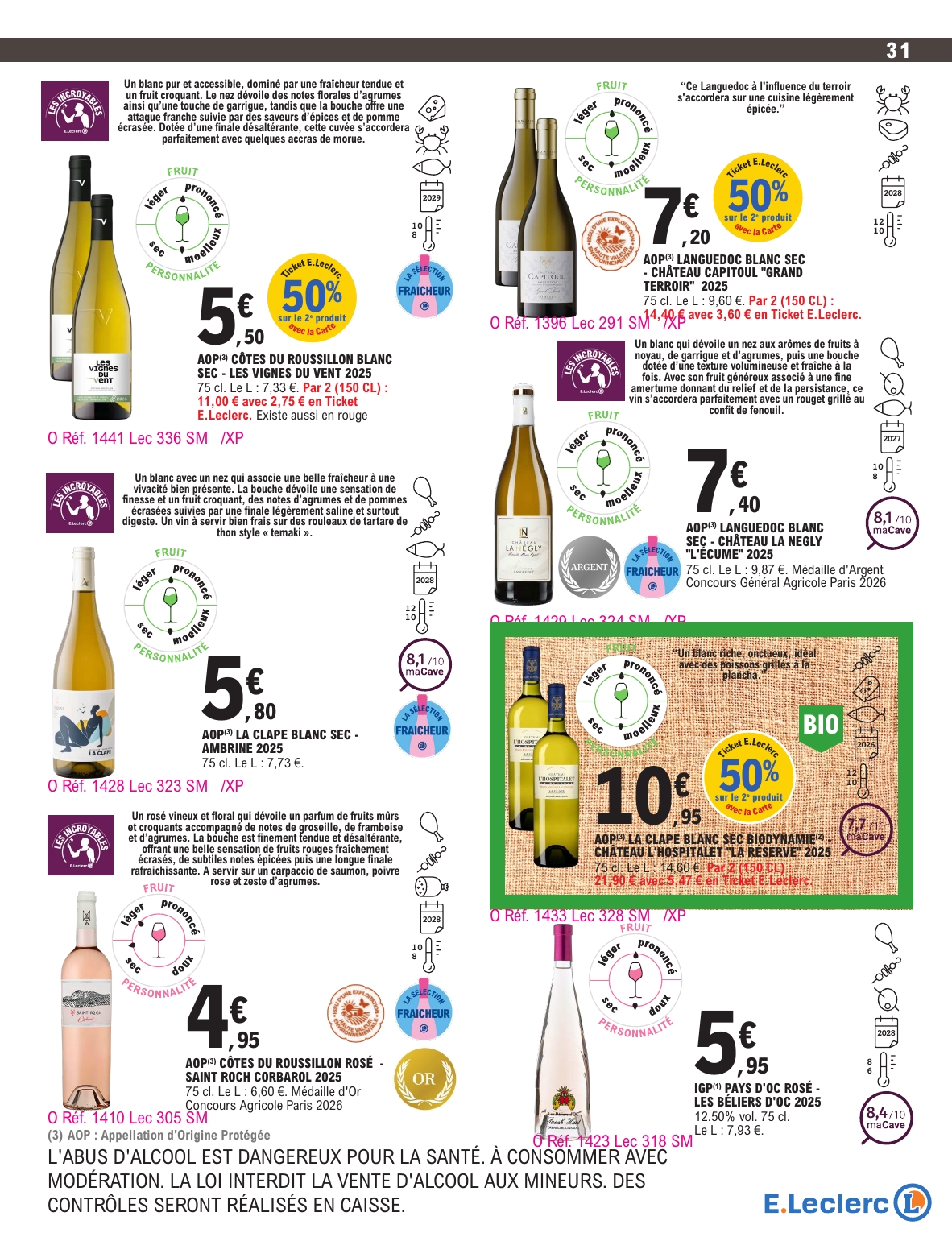 e-leclerc - Current E.Leclerc - Foire aux vins d'automne leaflet valid from du mardi 29/09/2026 to du samedi 10/10/2026 - page: 31