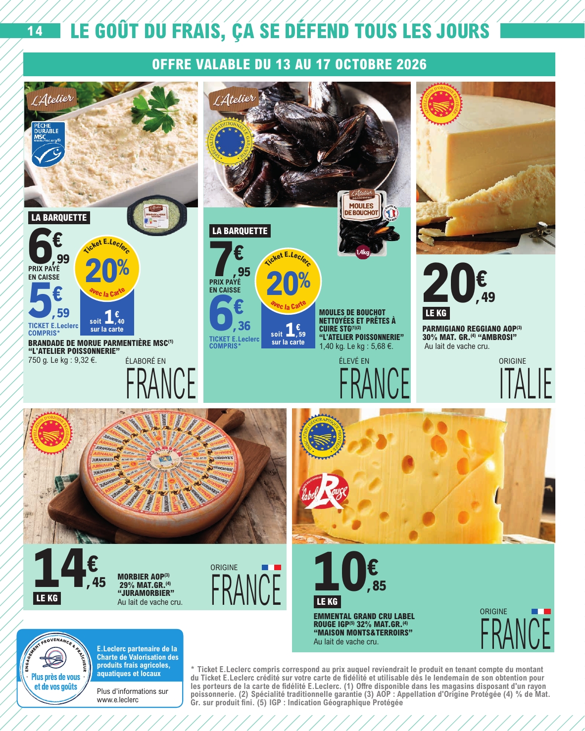 e-leclerc - Flyer E.Leclerc - Nos promos du moment pour la semaine prochaine du du mardi 13/10/2026 au du samedi 24/10/2026 - page: 14