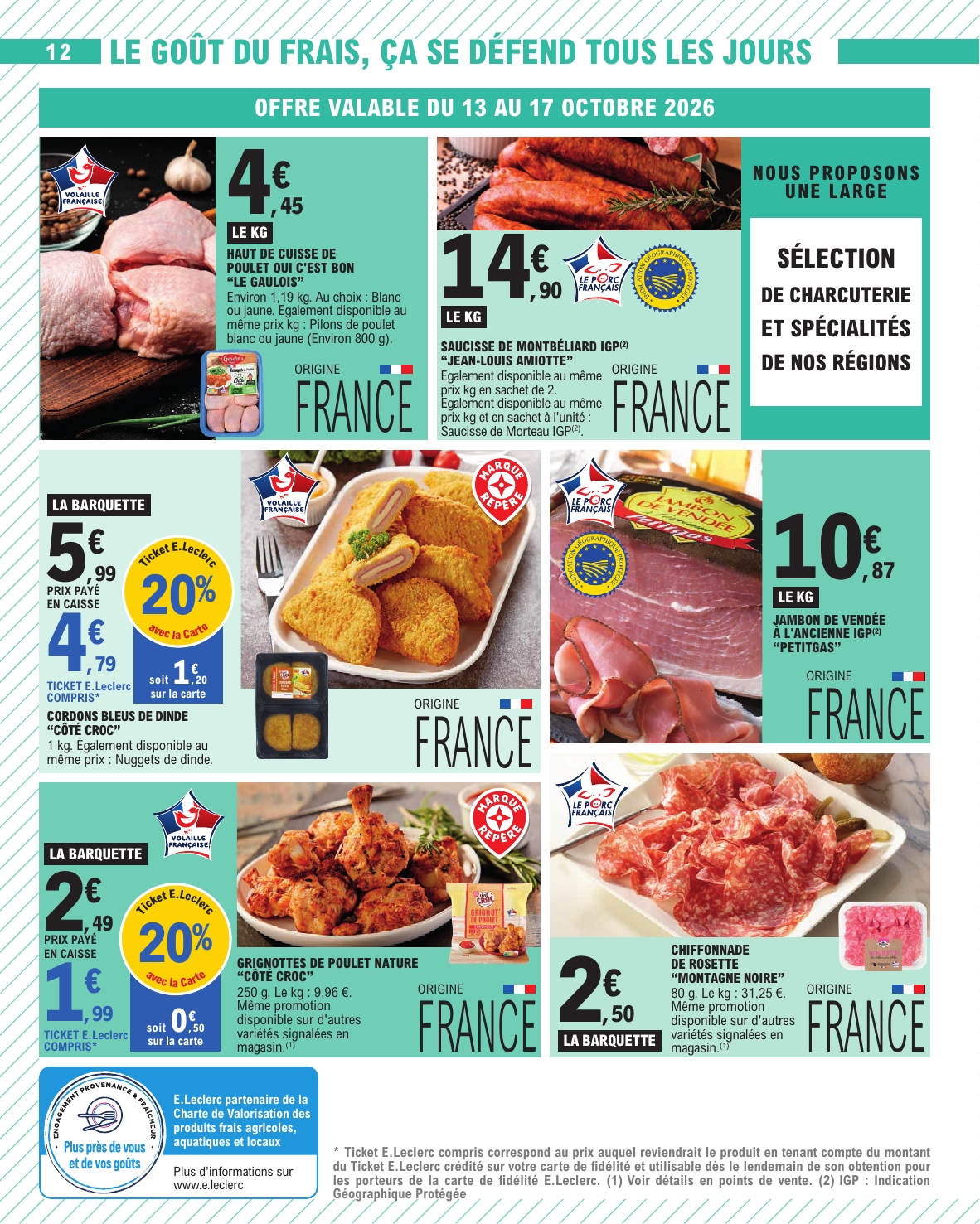 e-leclerc - Flyer E.Leclerc - Nos promos du moment pour la semaine prochaine du du mardi 13/10/2026 au du samedi 24/10/2026 - page: 12