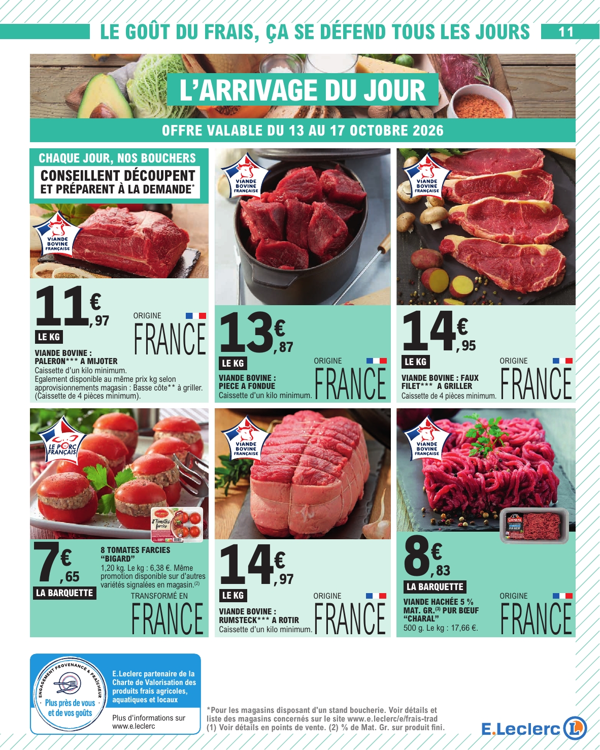 e-leclerc - Flyer E.Leclerc - Nos promos du moment pour la semaine prochaine du du mardi 13/10/2026 au du samedi 24/10/2026 - page: 11