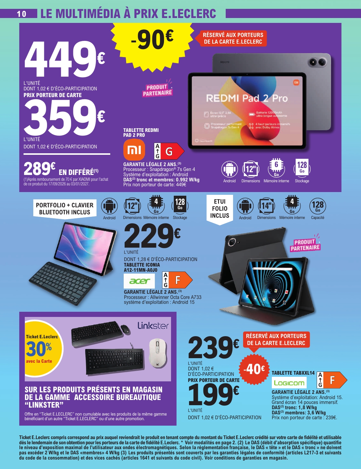 e-leclerc - Flyer E.Leclerc - Spécial high-tech pour la semaine prochaine du du mardi 27/10/2026 au du samedi 07/11/2026 - page: 10