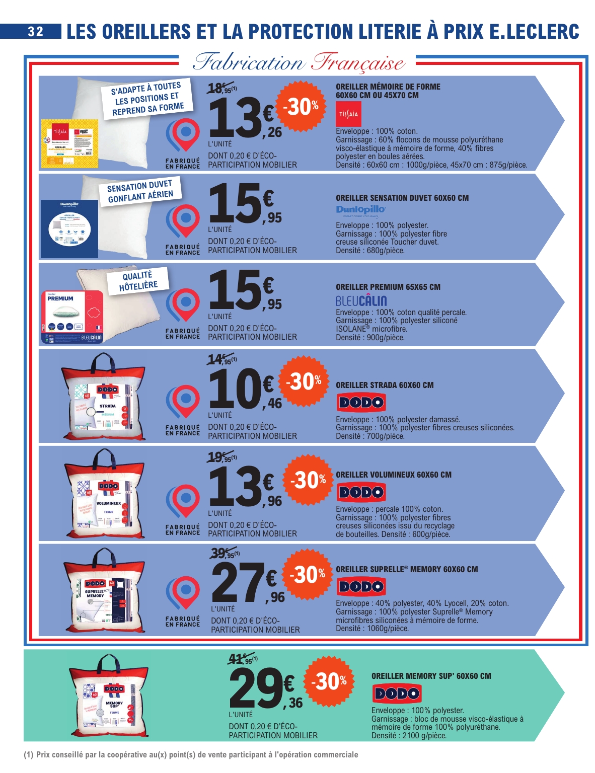 e-leclerc - Catalogue E.Leclerc - Spécial Blanc valable dès 26/12 - 11/01 - page: 32