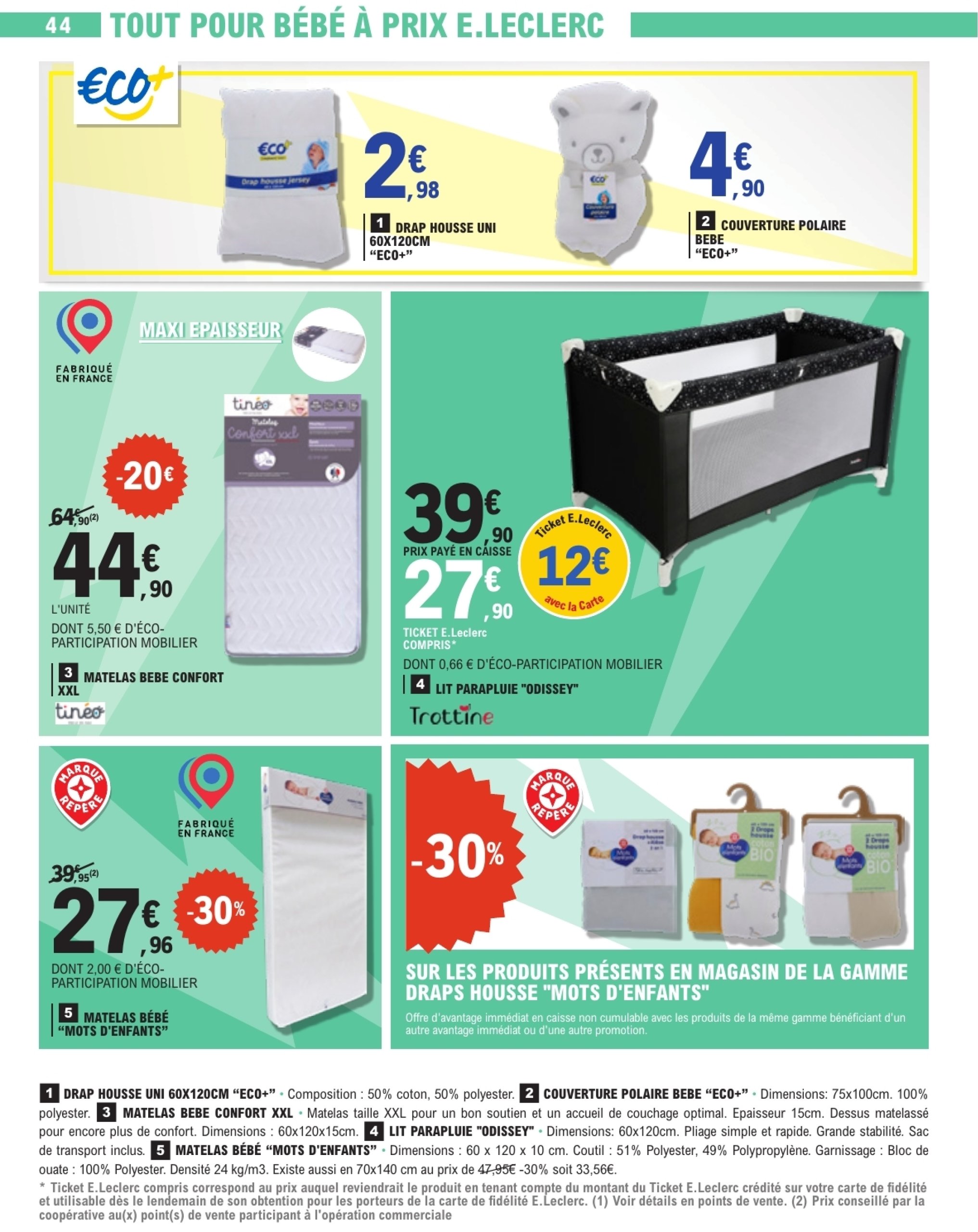 e-leclerc - Catalogue E.Leclerc valable dès 14/01 - 25/01 - page: 44