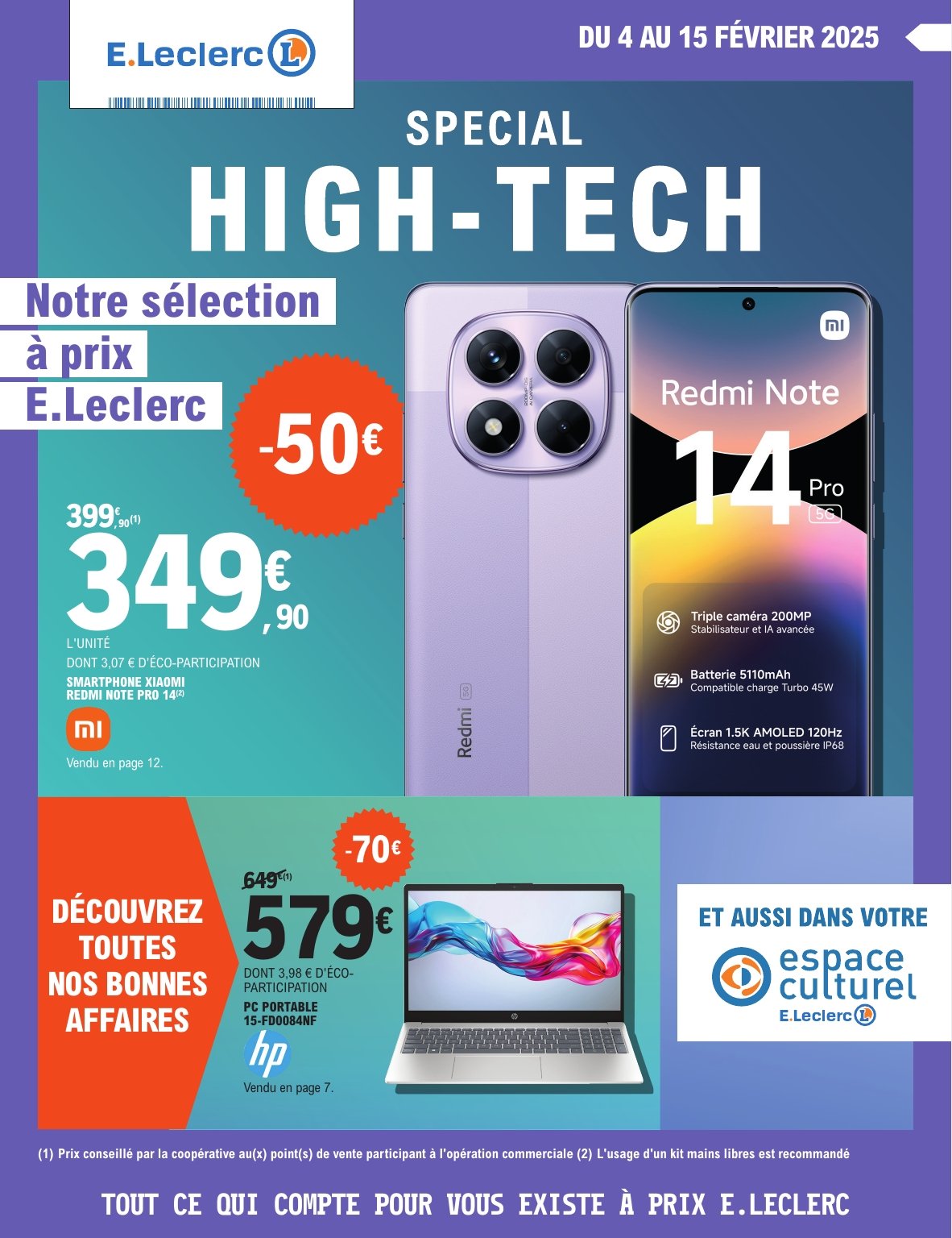 e-leclerc - Catalogue E.Leclerc - Spécial High Tech valable dès 04/02 - 15/02