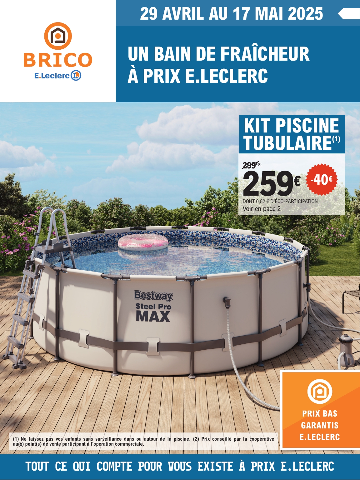e-leclerc - Catalogue E.Leclerc - Piscines valable dès 29/04 - 17/05 - page: 1