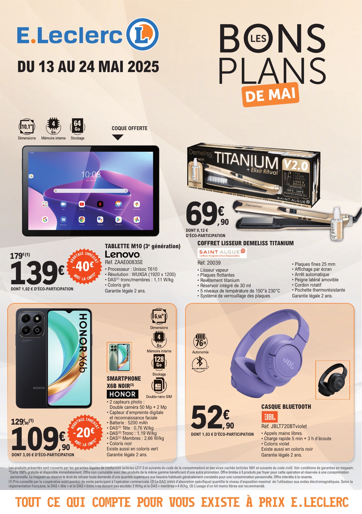 e-leclerc - Catalogue E.Leclerc - Bons Plans de Mai valable dès 13/05 - 24/05