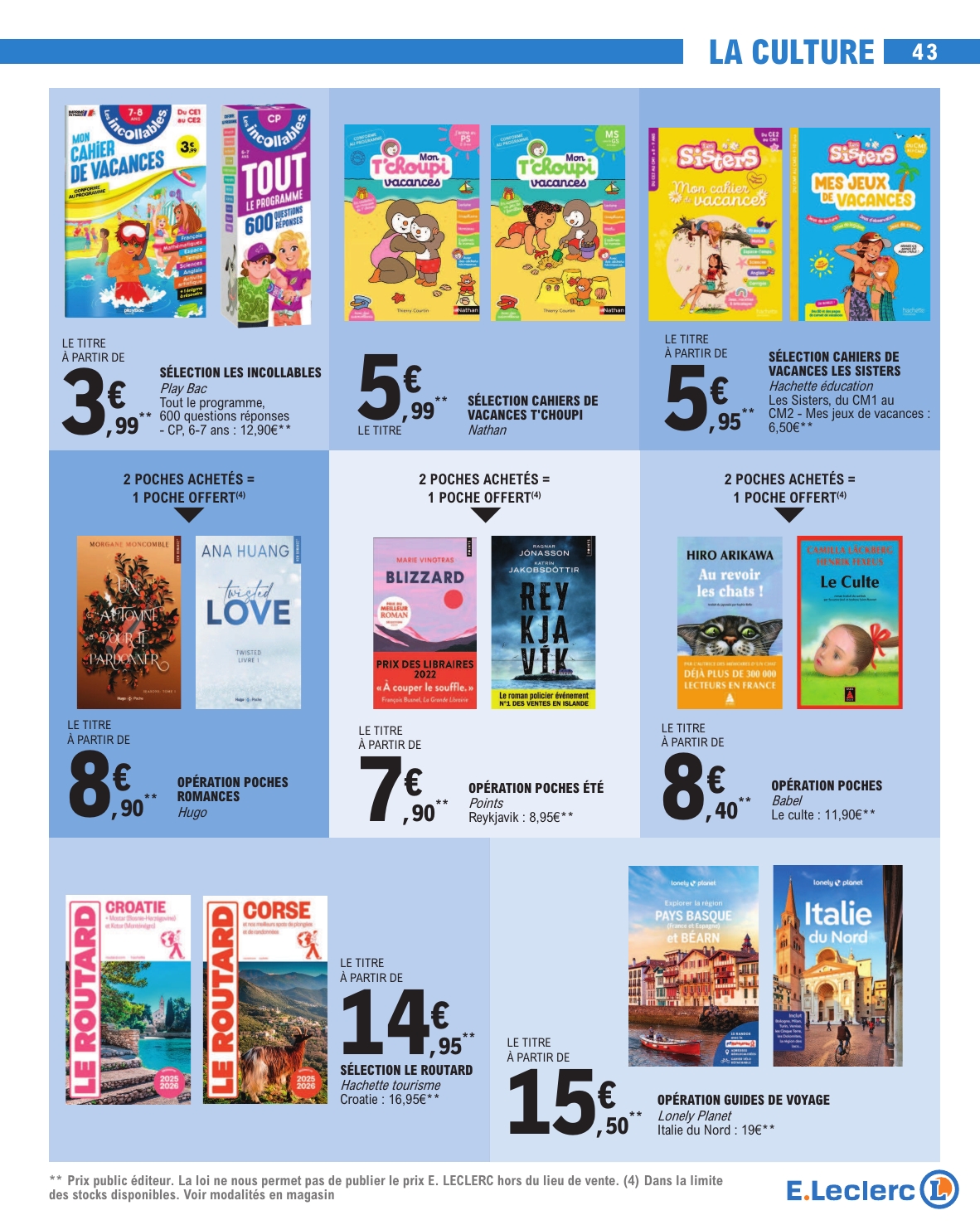 e-leclerc - Catalogue E.Leclerc valable du 17/06 au 28/06 - page: 43 e-leclerc - Catalogue E.Leclerc valable du 17/06 au 28/06 - page: 43