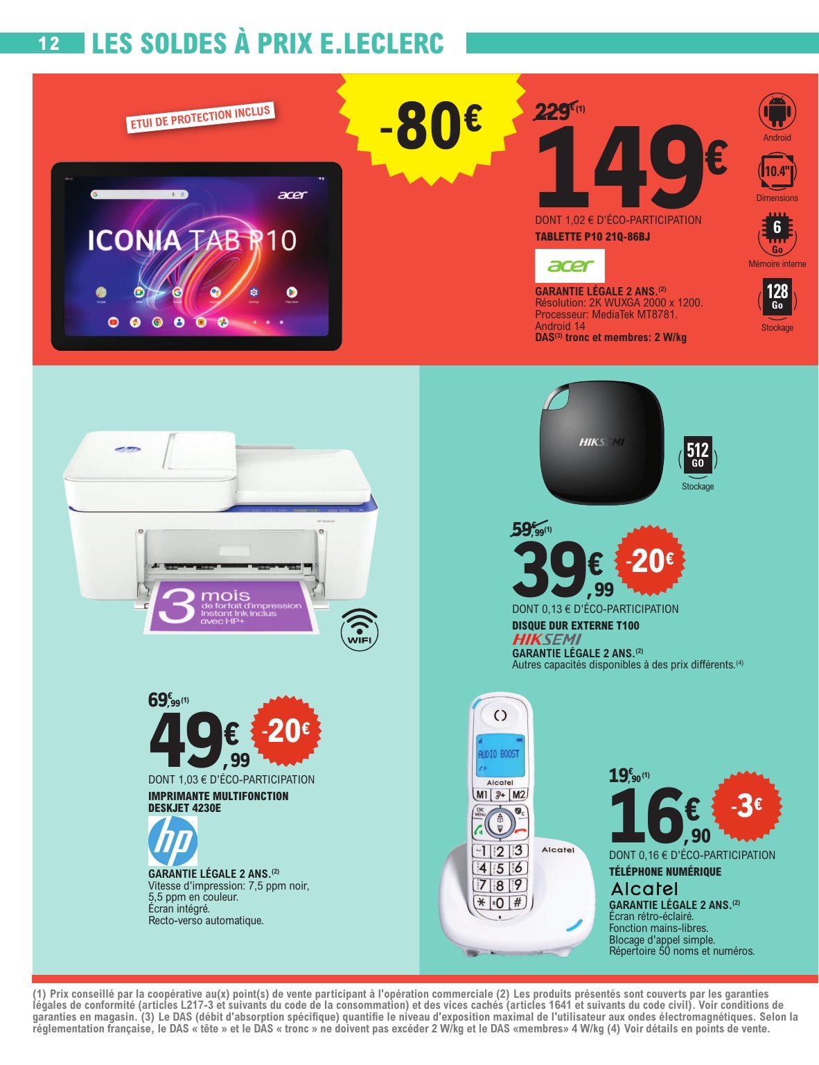 e-leclerc - Catalogue E.Leclerc - Soldes valable du 25/06 au 22/07 - page: 12