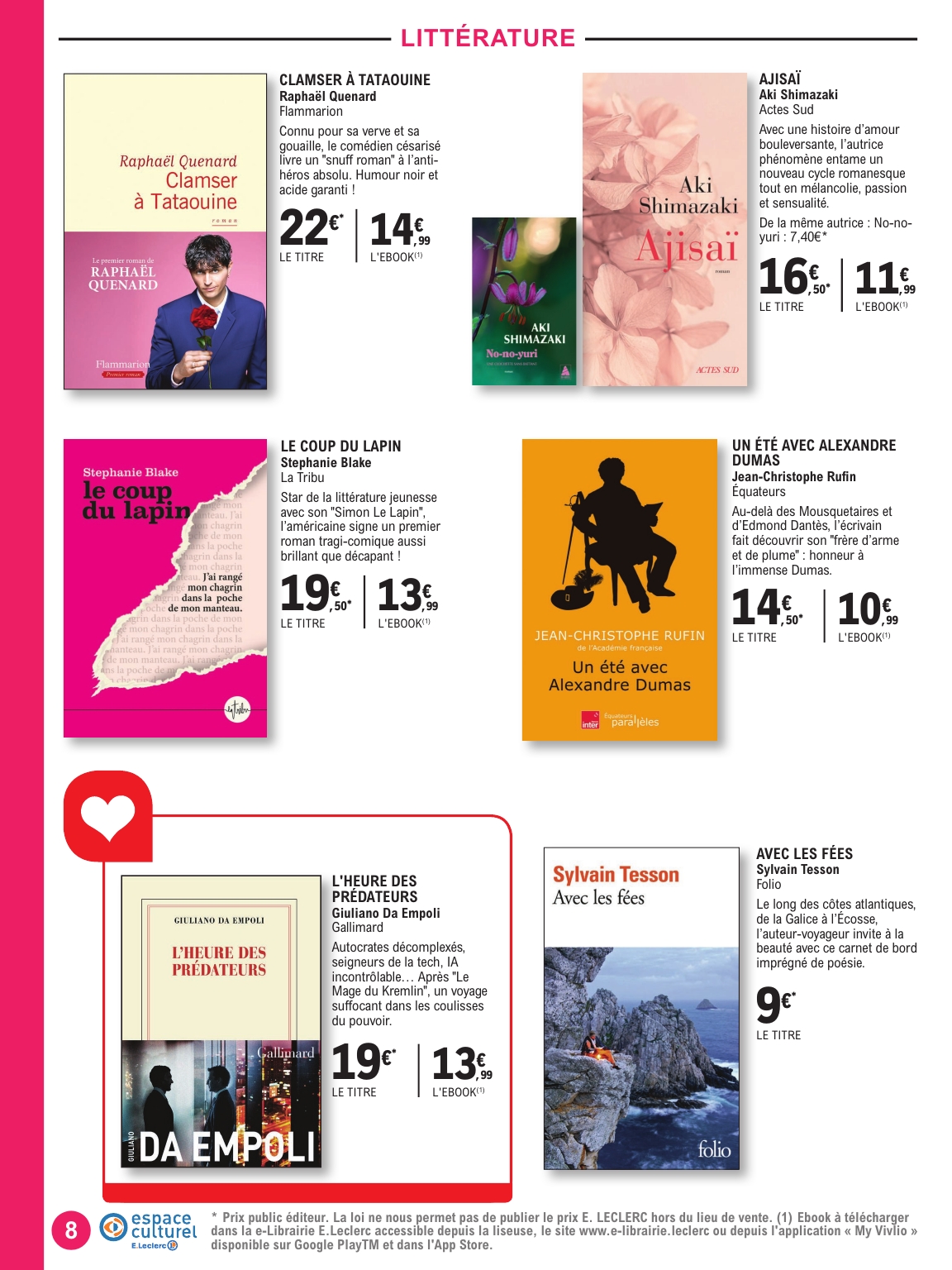 e-leclerc - Catalogue E.Leclerc - Selection été valable du 01/07 au 19/07 - page: 8 e-leclerc - Catalogue E.Leclerc - Selection été valable du 01/07 au 19/07 - page: 8