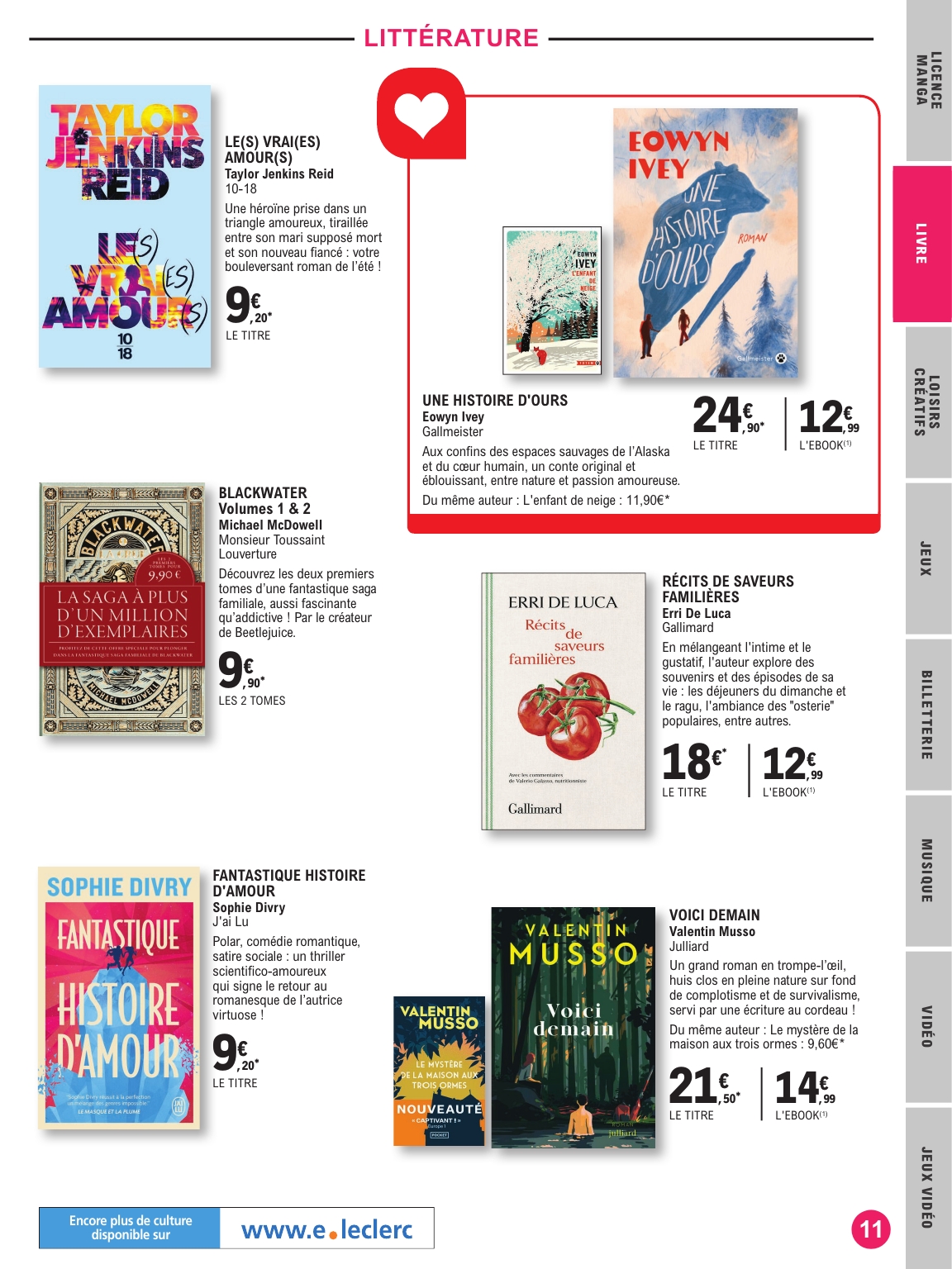 e-leclerc - Catalogue E.Leclerc - Selection été valable du 01/07 au 19/07 - page: 11 e-leclerc - Catalogue E.Leclerc - Selection été valable du 01/07 au 19/07 - page: 11