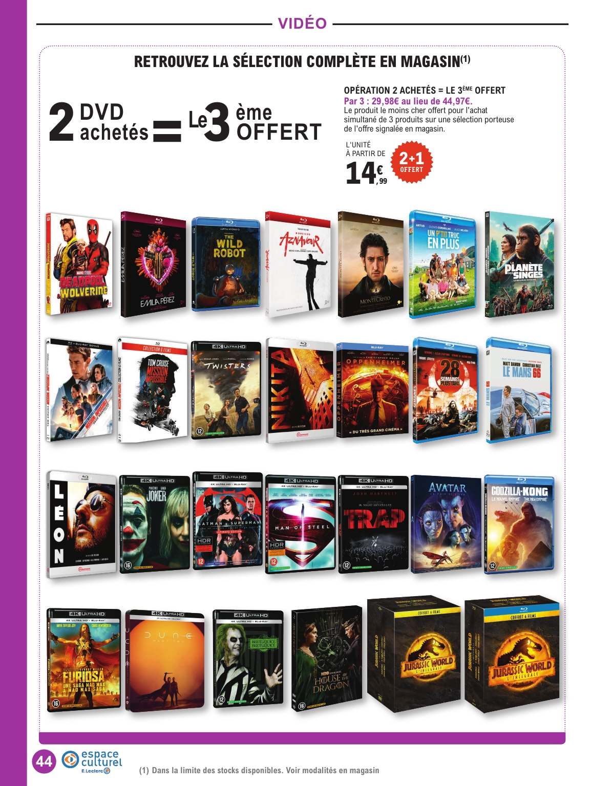 e-leclerc - Catalogue E.Leclerc - Selection été valable du 01/07 au 19/07 - page: 44 e-leclerc - Catalogue E.Leclerc - Selection été valable du 01/07 au 19/07 - page: 44