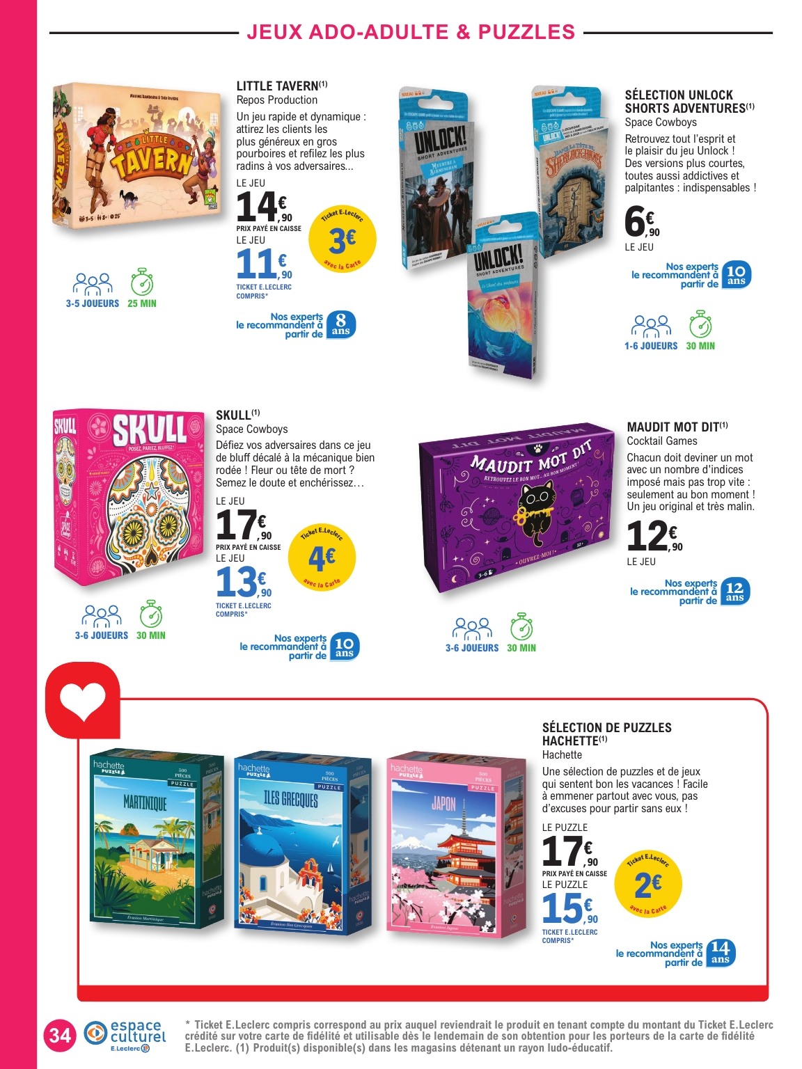 e-leclerc - Catalogue E.Leclerc - Selection été valable du 01/07 au 19/07 - page: 34 e-leclerc - Catalogue E.Leclerc - Selection été valable du 01/07 au 19/07 - page: 34