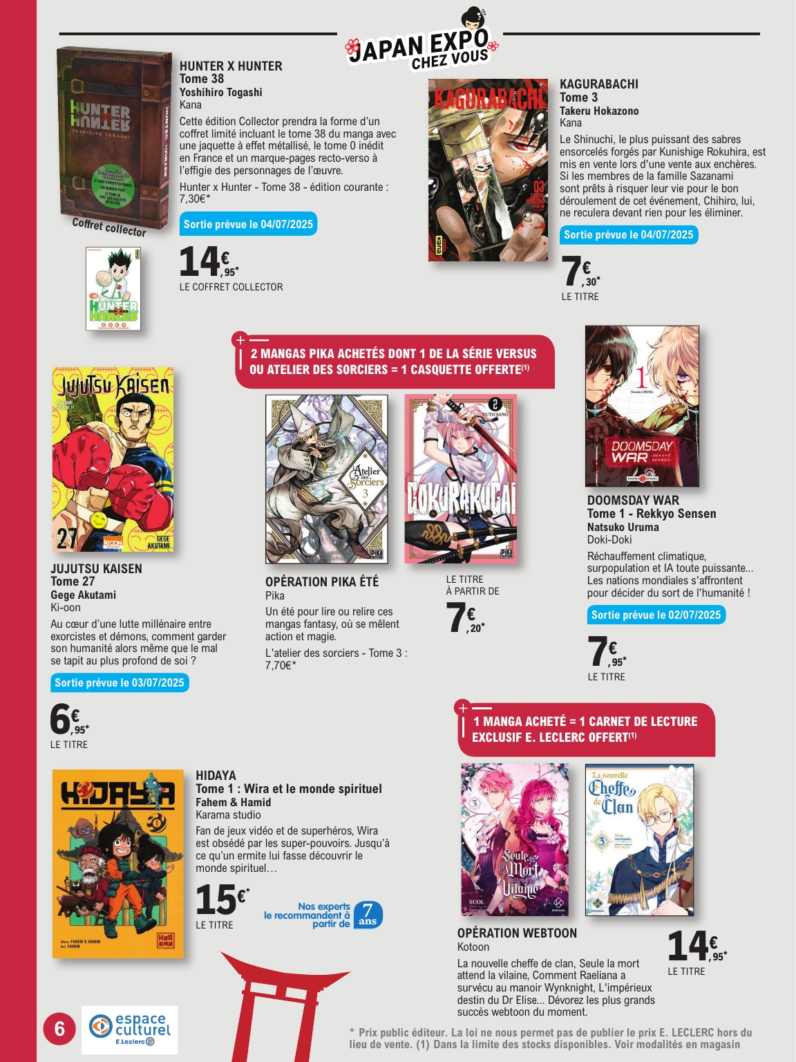 e-leclerc - Catalogue E.Leclerc - Selection été valable du 01/07 au 19/07 - page: 6 e-leclerc - Catalogue E.Leclerc - Selection été valable du 01/07 au 19/07 - page: 6