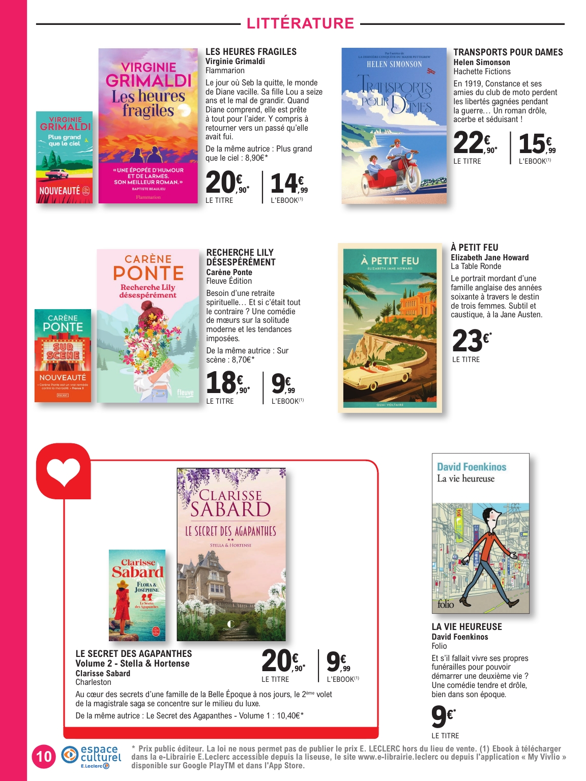 e-leclerc - Catalogue E.Leclerc - Selection été valable du 01/07 au 19/07 - page: 10 e-leclerc - Catalogue E.Leclerc - Selection été valable du 01/07 au 19/07 - page: 10
