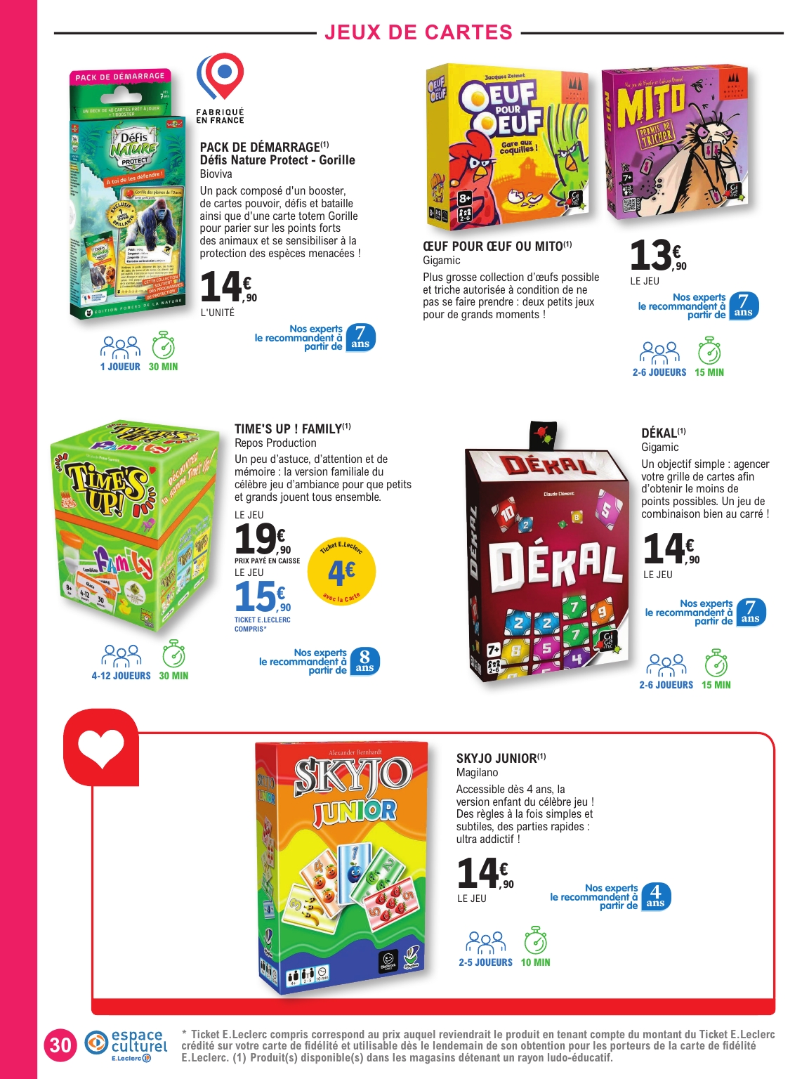 e-leclerc - Catalogue E.Leclerc - Selection été valable du 01/07 au 19/07 - page: 30 e-leclerc - Catalogue E.Leclerc - Selection été valable du 01/07 au 19/07 - page: 30