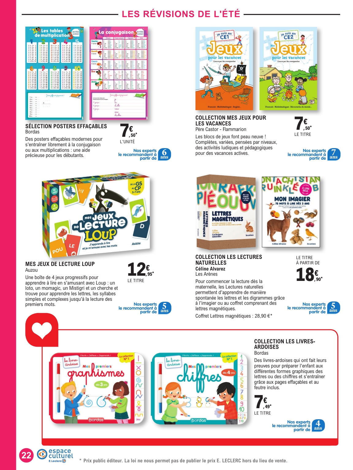 e-leclerc - Catalogue E.Leclerc - Selection été valable du 01/07 au 19/07 - page: 22 e-leclerc - Catalogue E.Leclerc - Selection été valable du 01/07 au 19/07 - page: 22