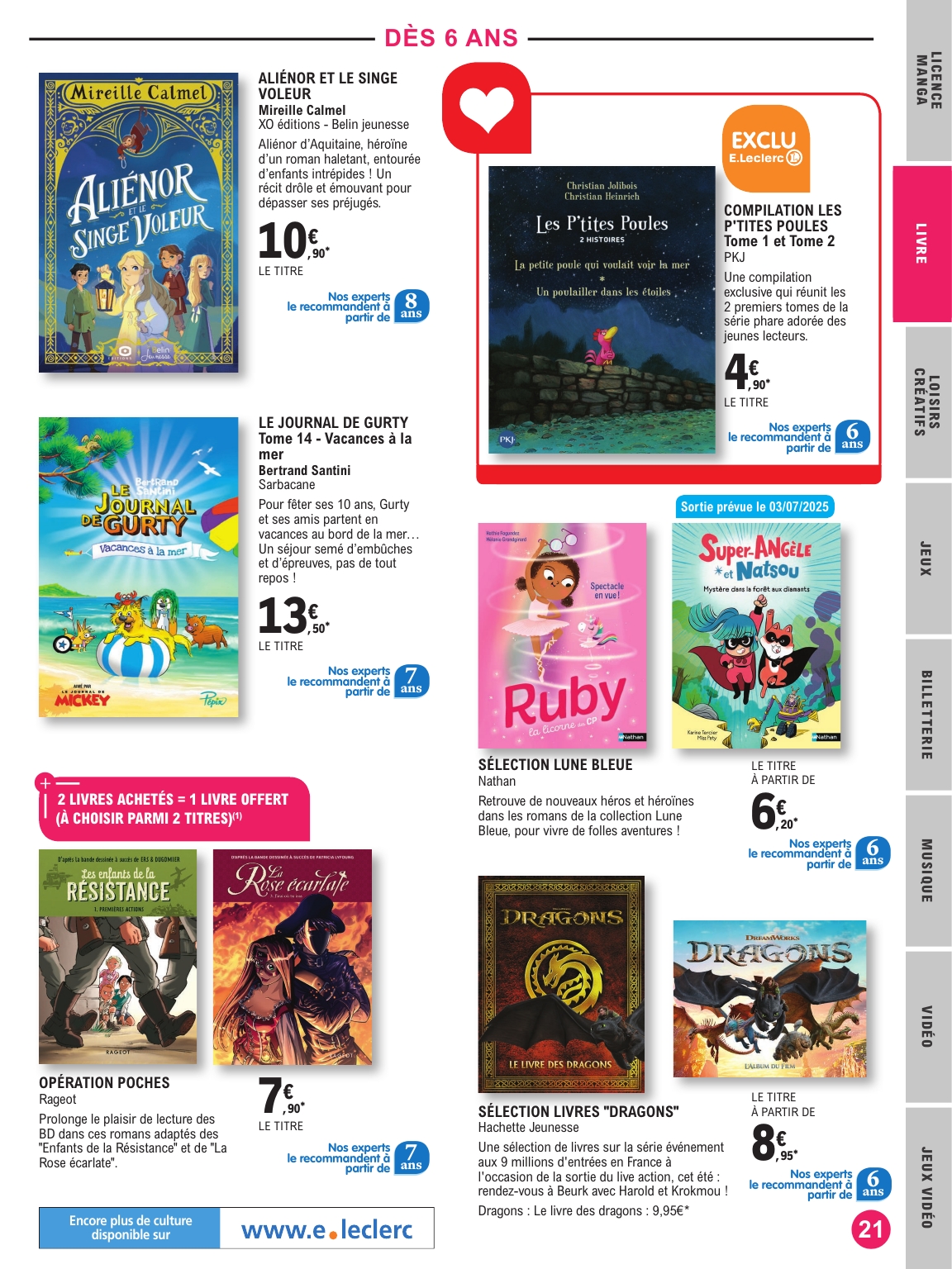 e-leclerc - Catalogue E.Leclerc - Selection été valable du 01/07 au 19/07 - page: 21 e-leclerc - Catalogue E.Leclerc - Selection été valable du 01/07 au 19/07 - page: 21
