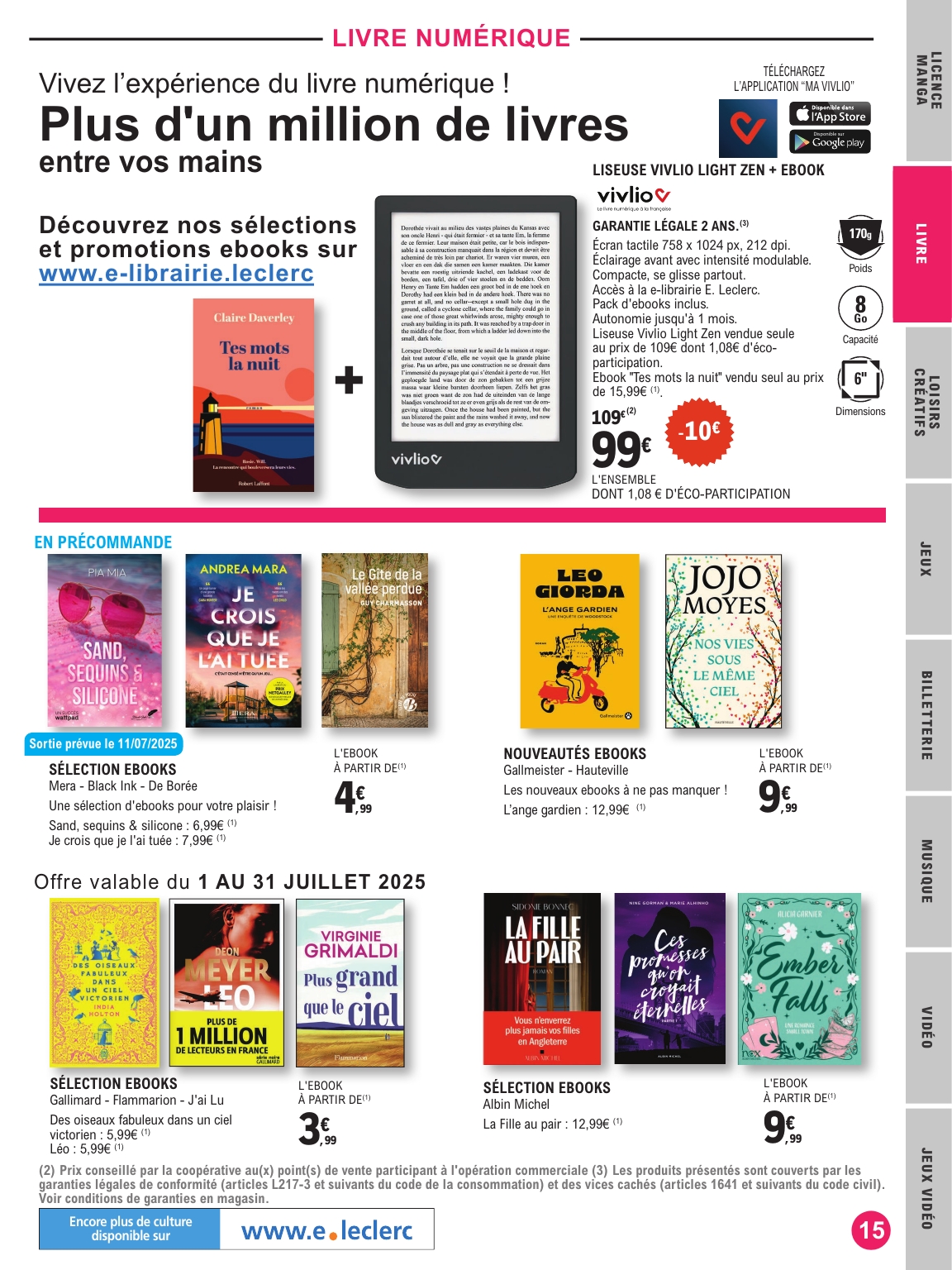e-leclerc - Catalogue E.Leclerc - Selection été valable du 01/07 au 19/07 - page: 15 e-leclerc - Catalogue E.Leclerc - Selection été valable du 01/07 au 19/07 - page: 15