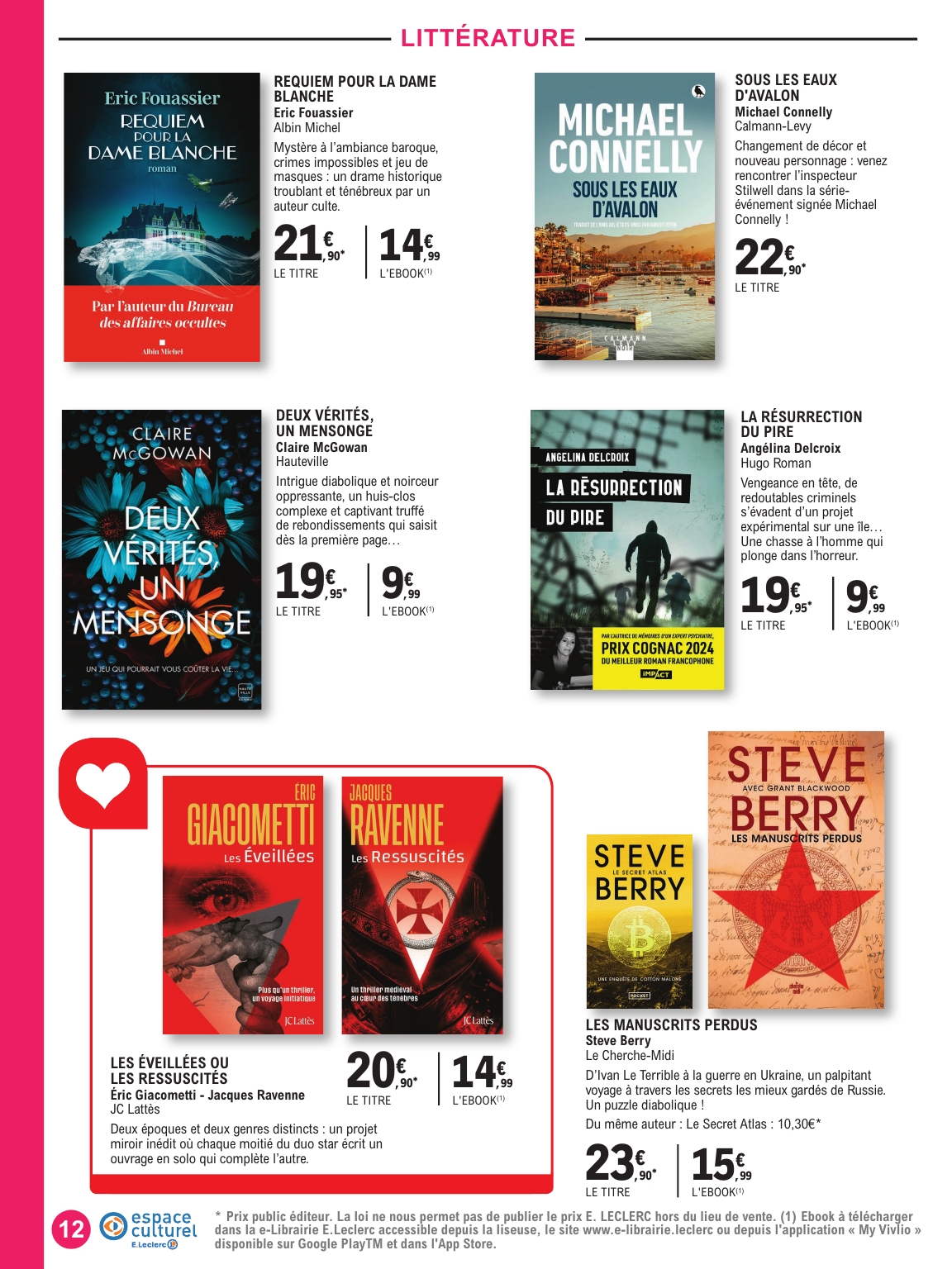 e-leclerc - Catalogue E.Leclerc - Selection été valable du 01/07 au 19/07 - page: 12 e-leclerc - Catalogue E.Leclerc - Selection été valable du 01/07 au 19/07 - page: 12