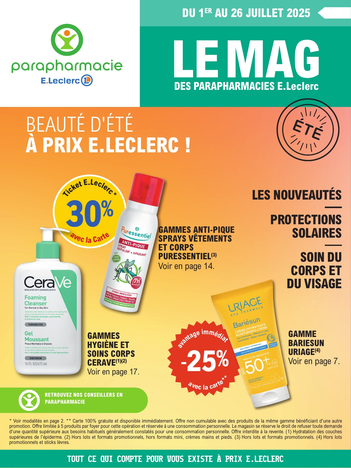 e-leclerc - Catalogue E.Leclerc - Magazine Eté valable du 01/07 au 26/07