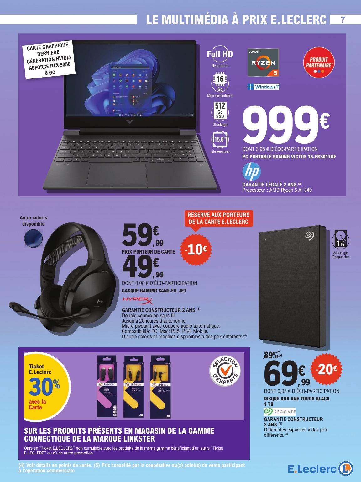 e-leclerc - Catalogue E.Leclerc - Spécial High Tech valable du 08/07 au 19/07 - page: 7