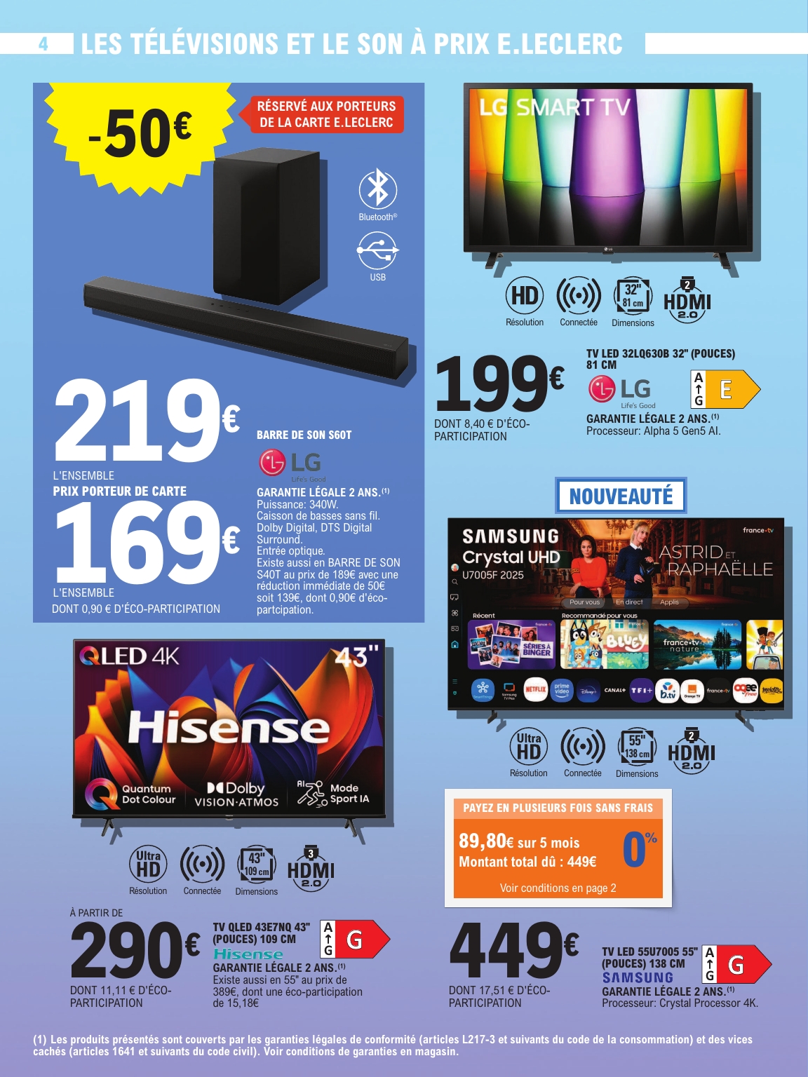 e-leclerc - Catalogue E.Leclerc - Spécial High Tech valable du 08/07 au 19/07 - page: 4