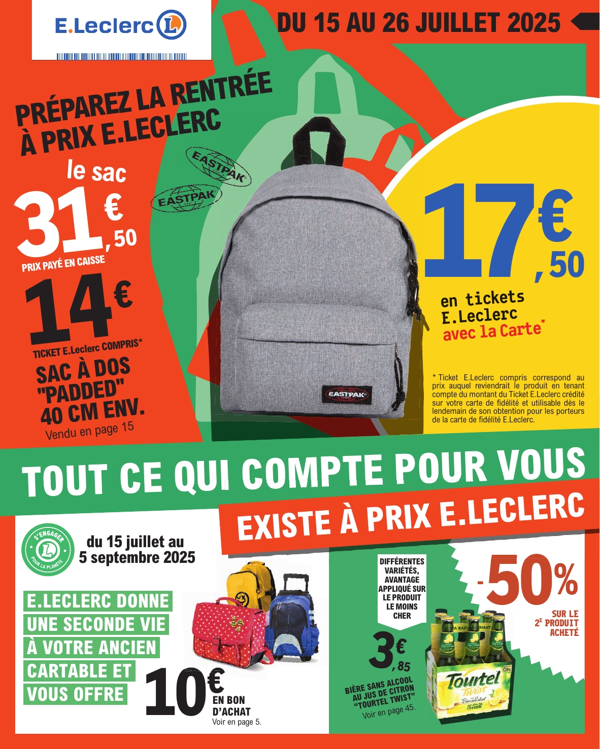 e-leclerc - Catalogue E.Leclerc - Depenser moins valable du 15/07 au 26/07