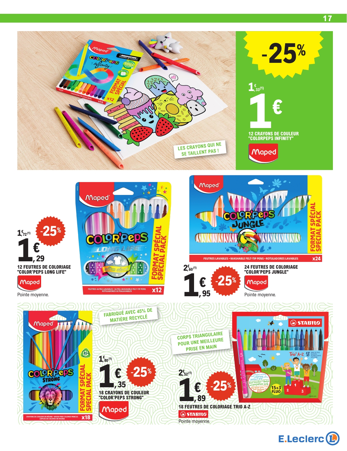 e-leclerc - Catalogue E.Leclerc - Rentrée des Classes valable du 29/07 au 06/09 - page: 17 e-leclerc - Catalogue E.Leclerc - Rentrée des Classes valable du 29/07 au 06/09 - page: 17