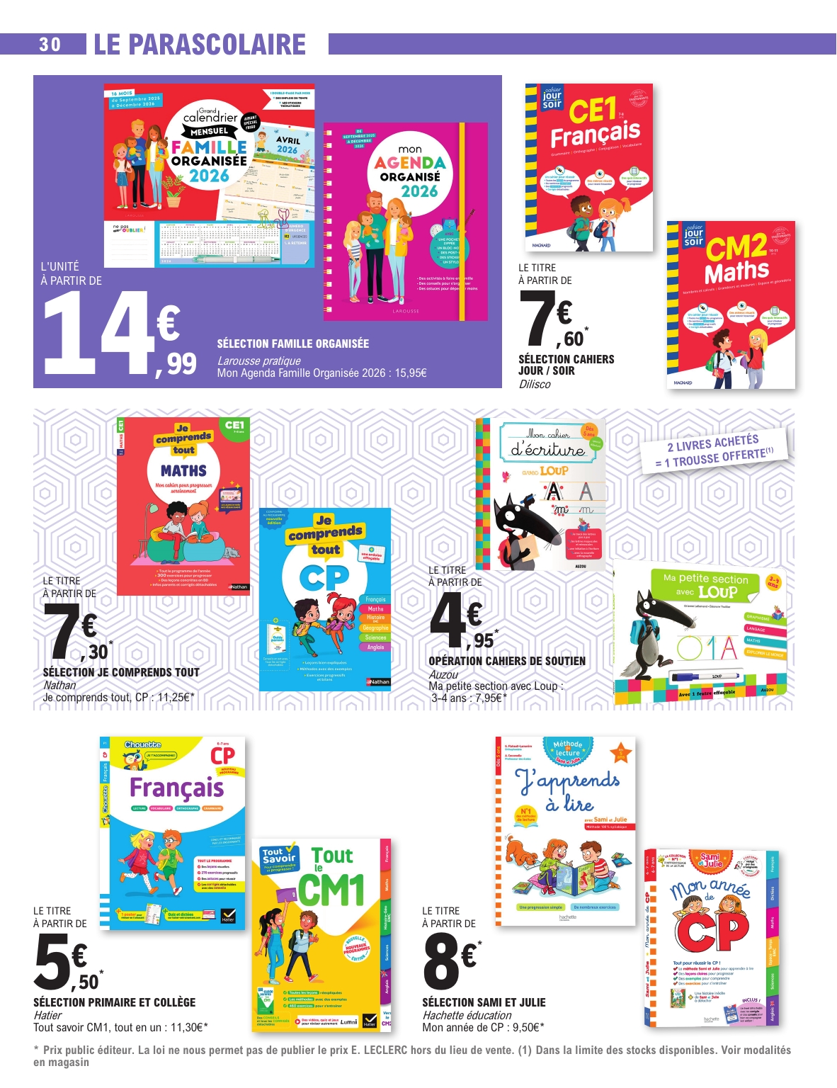 e-leclerc - Catalogue E.Leclerc - Rentrée des Classes valable du 29/07 au 06/09 - page: 30 e-leclerc - Catalogue E.Leclerc - Rentrée des Classes valable du 29/07 au 06/09 - page: 30