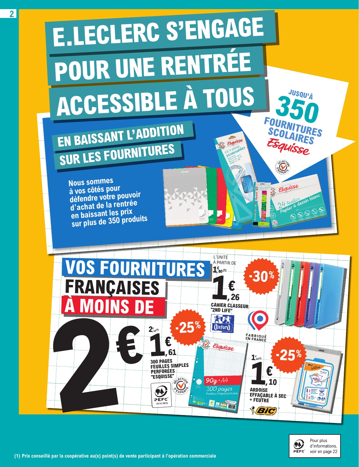 e-leclerc - Catalogue E.Leclerc - Rentrée des Classes valable du 29/07 au 06/09 - page: 2 e-leclerc - Catalogue E.Leclerc - Rentrée des Classes valable du 29/07 au 06/09 - page: 2