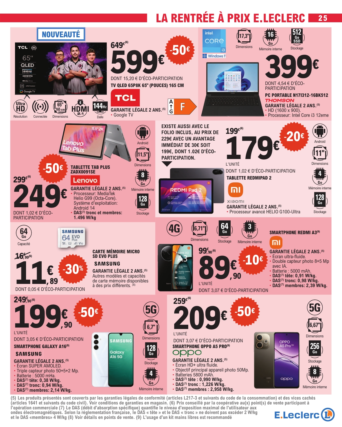 e-leclerc - Catalogue E.Leclerc valable du 29/07 au 09/08 - page: 25