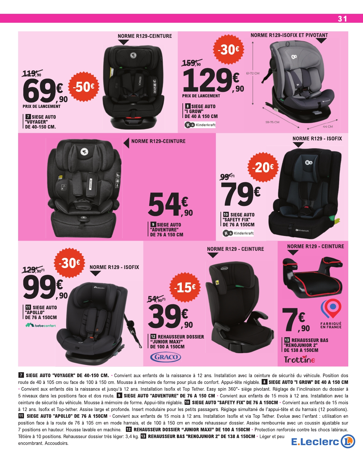 e-leclerc - Catalogue E.Leclerc valable du 12/08 au 23/08 - page: 31
